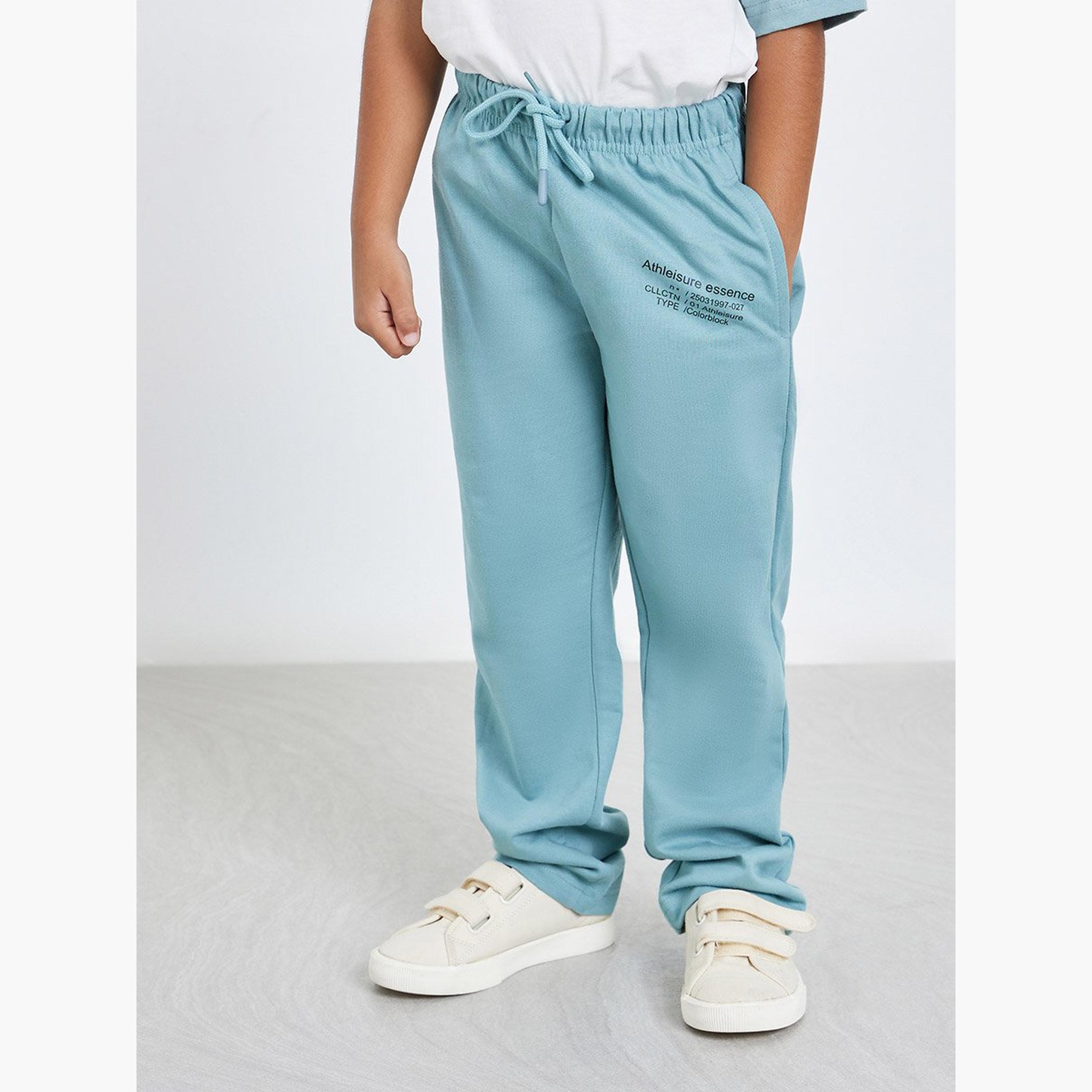 Styli Boys Cotton Slogan T-Shirt and Joggers Set-boys-clothing-setsandcoords-image-5