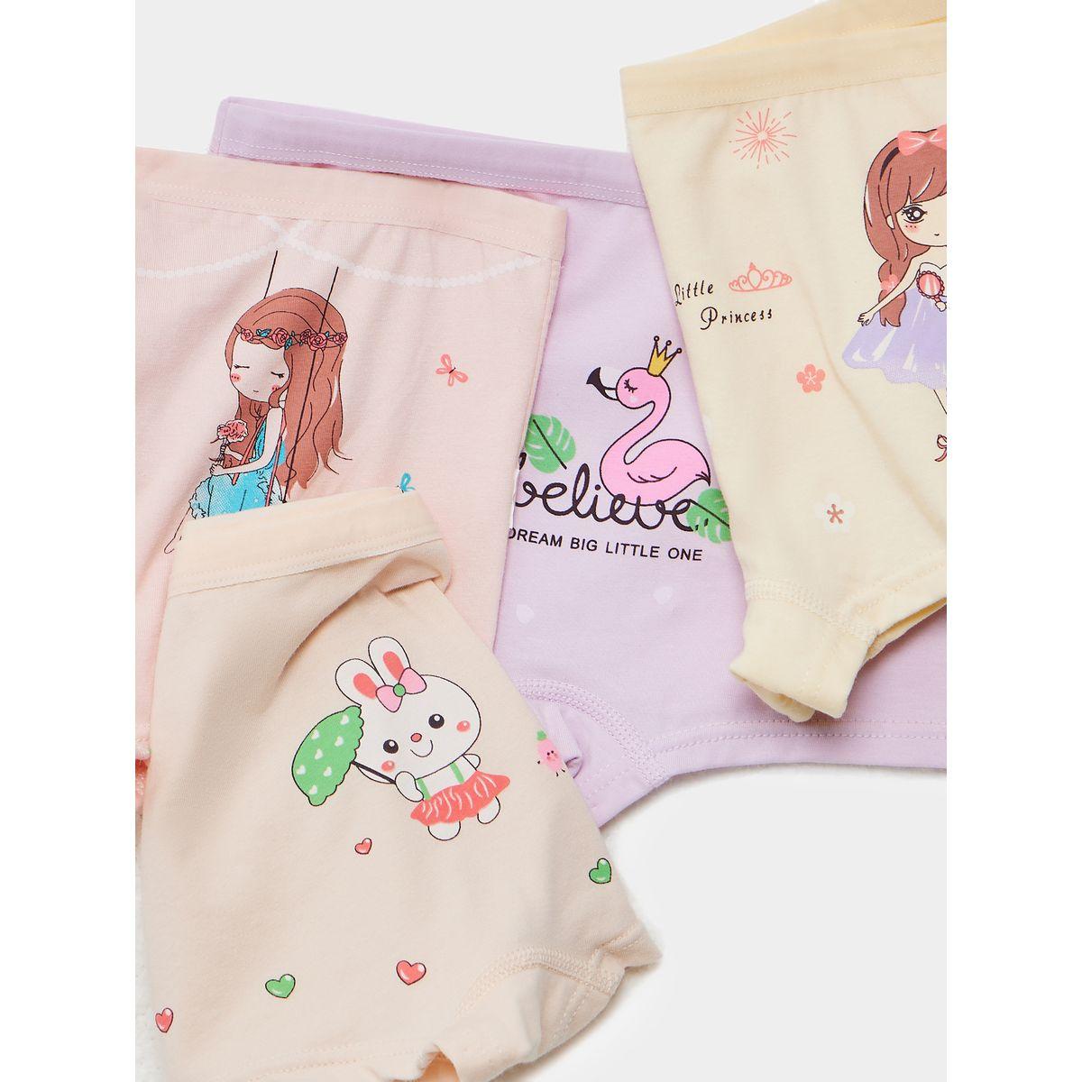 مجموعة من 4 - سروال داخلي بطبعة أرنب-girls-clothing-innerwear-image-6