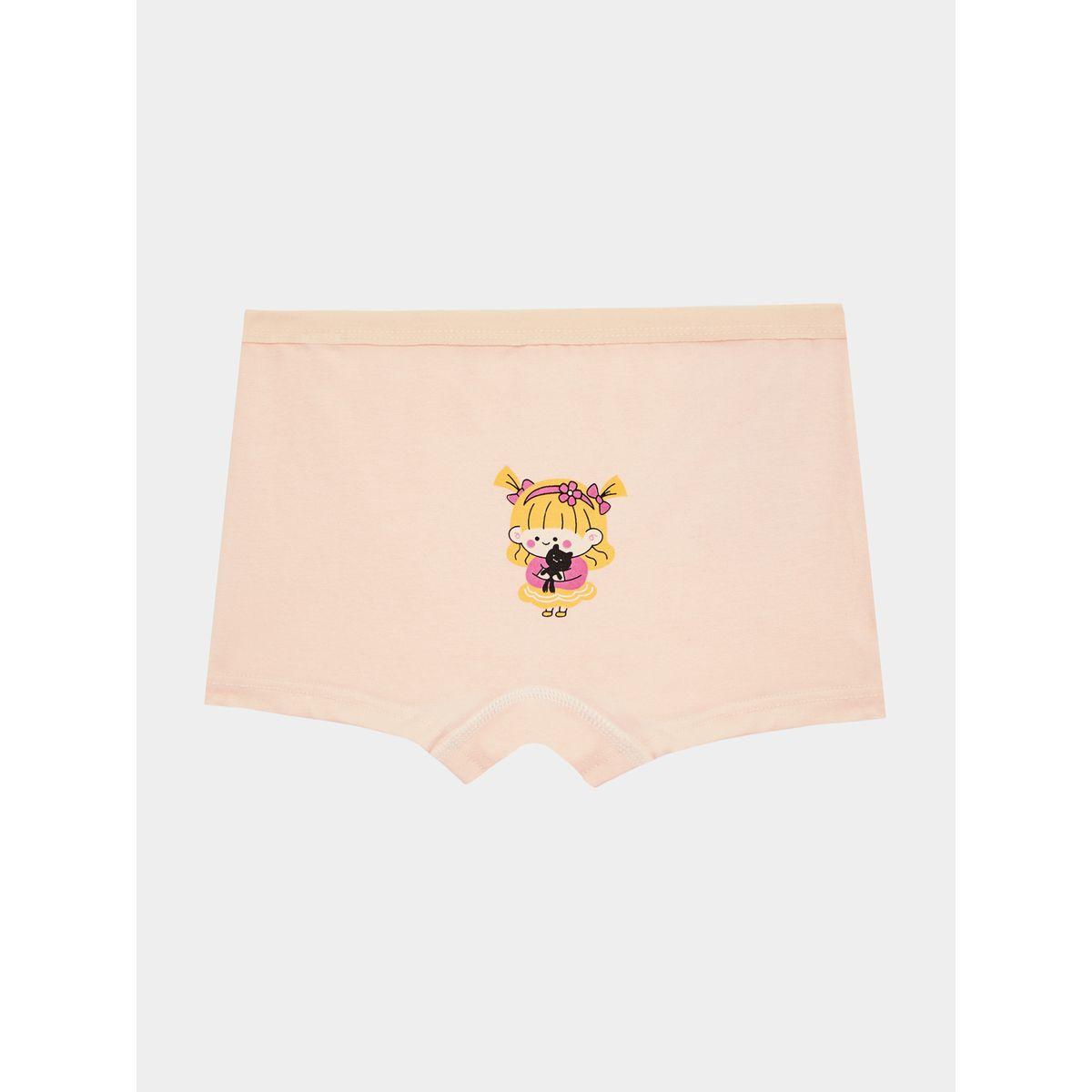 مجموعة من 4 سروايل داخلية بطبعات وخصر مطاطي-girls-clothing-innerwear-image-3