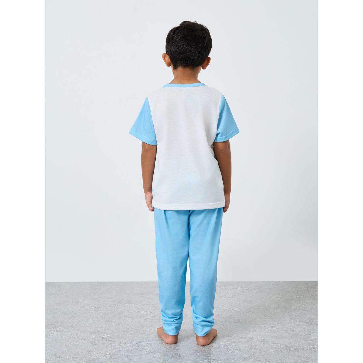 Styli Boat Graphic Print T-Shirt and Pyjama Set-boys-clothing-nightwear-image-4