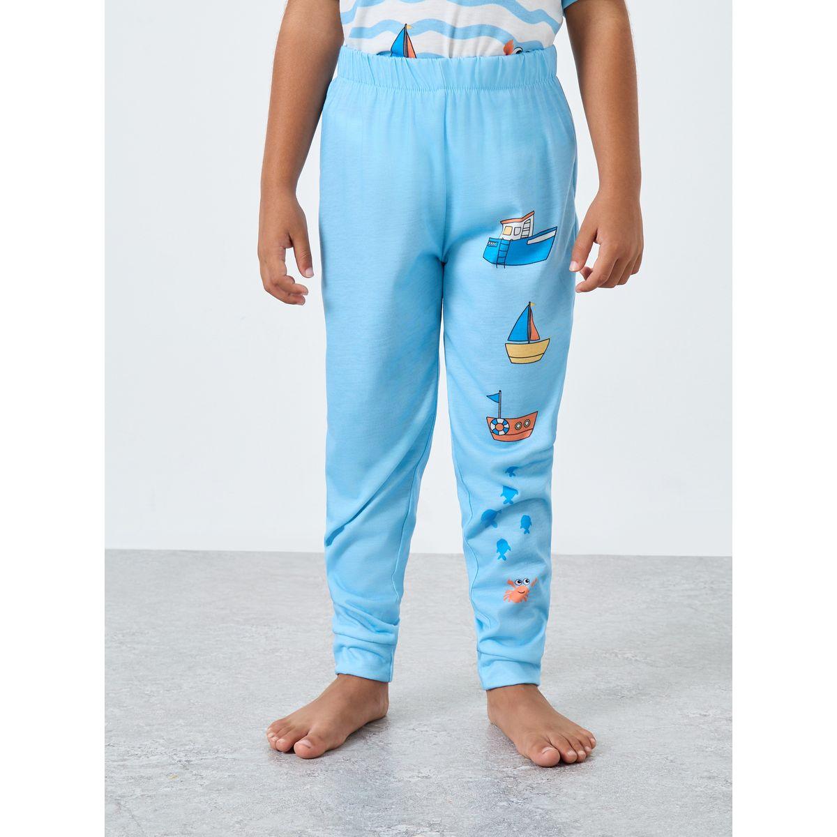 Styli Boat Graphic Print T-Shirt and Pyjama Set-boys-clothing-nightwear-image-5