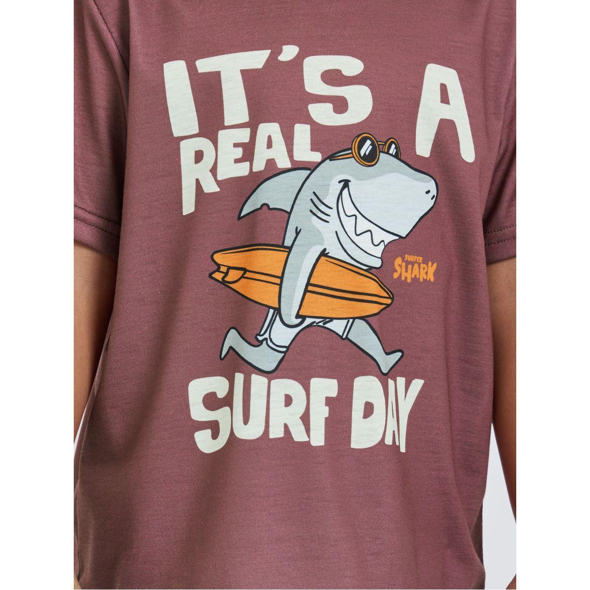 Styli Shark Graphic T-Shirt and Striped Pyjama Set-boys-clothing-nightwear-image-3