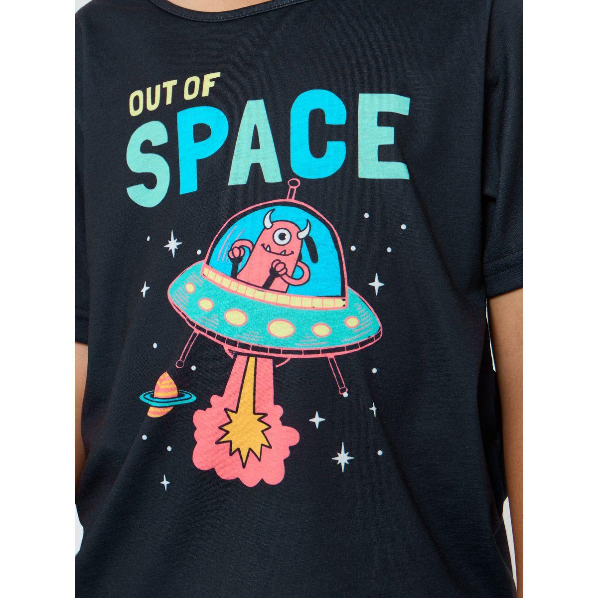 Styli Space Graphic Print T-Shirt and Pyjama Set-boys-clothing-nightwear-image-3