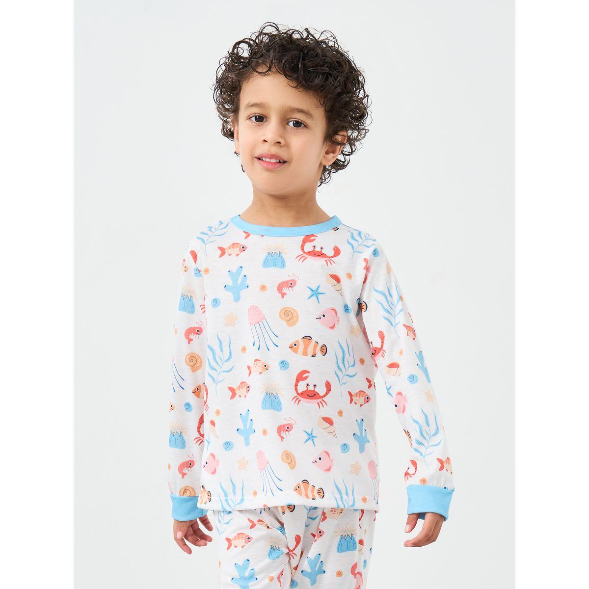 طقم من بنطال بيجاما وتيشيرت مُطبع-boys-clothing-nightwear-image-3