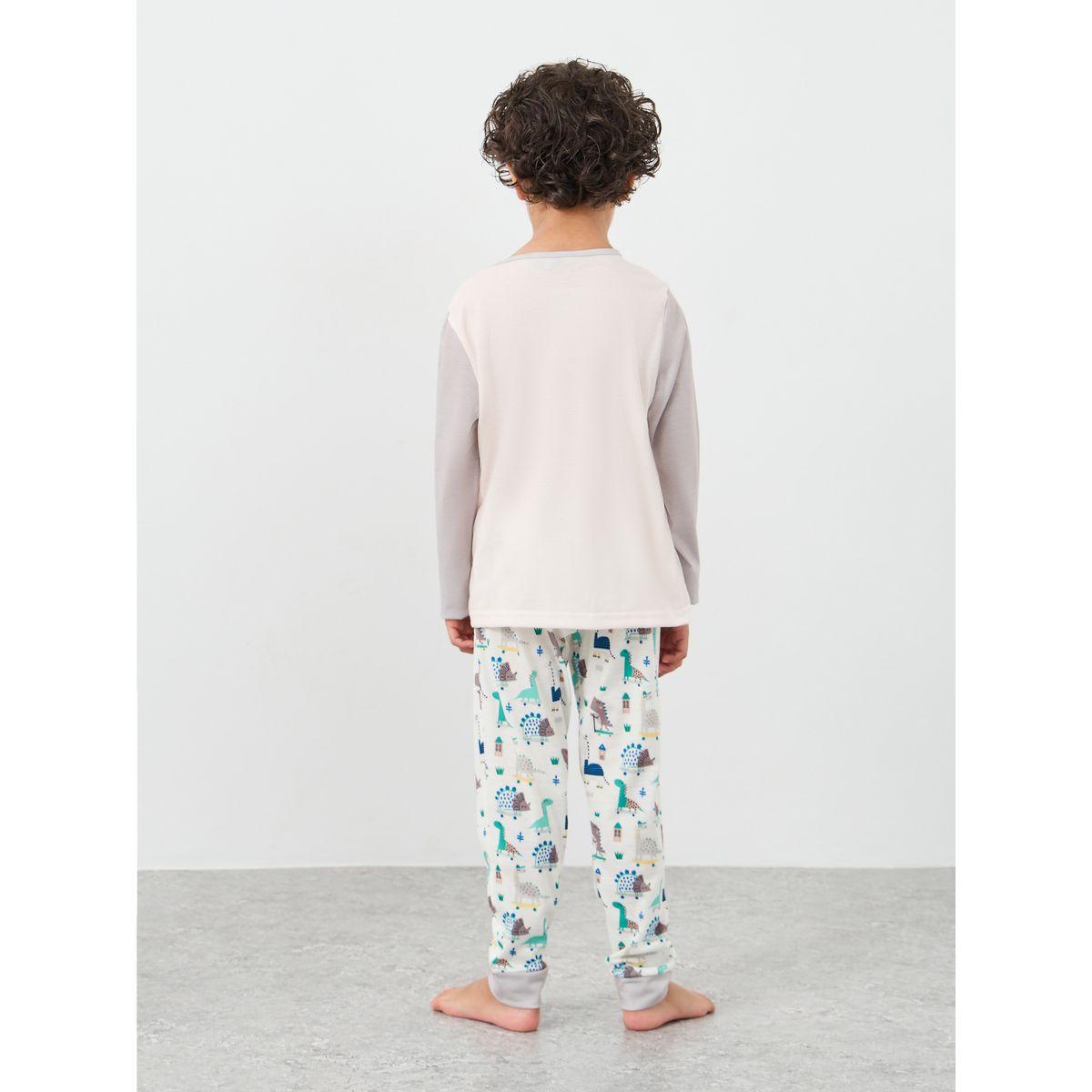 طقم من بنطال بيجاما وتيشيرت بطبعة ديناصور-boys-clothing-nightwear-image-5