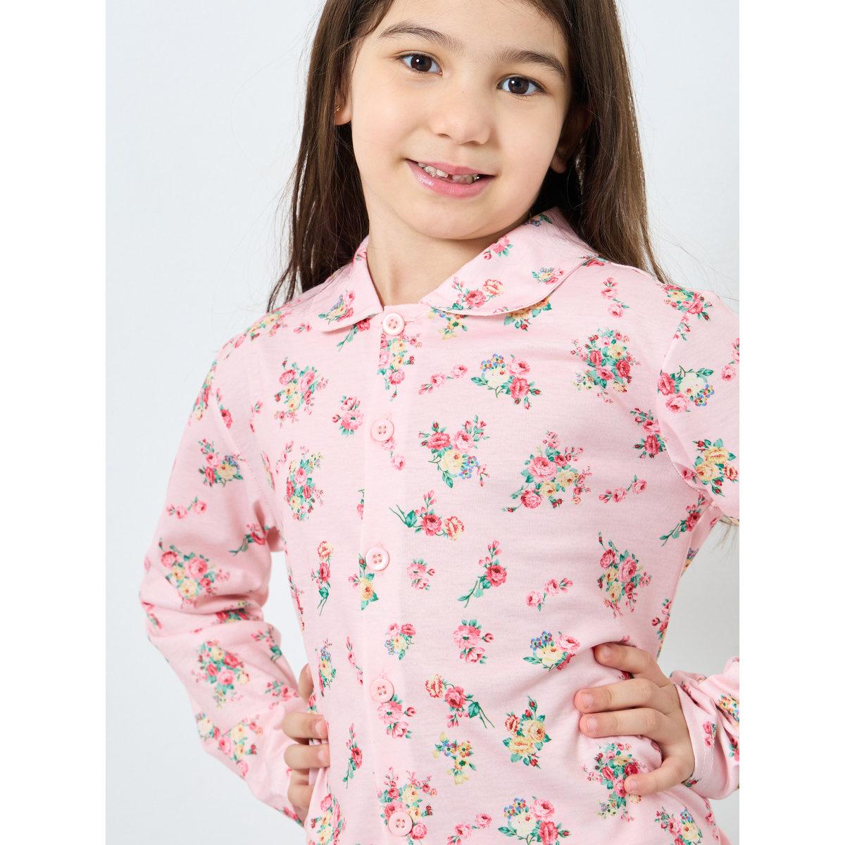 طقم من بنطال بيجاما وبلوزة بطبعة زهور-girls-clothing-nightwear-image-4