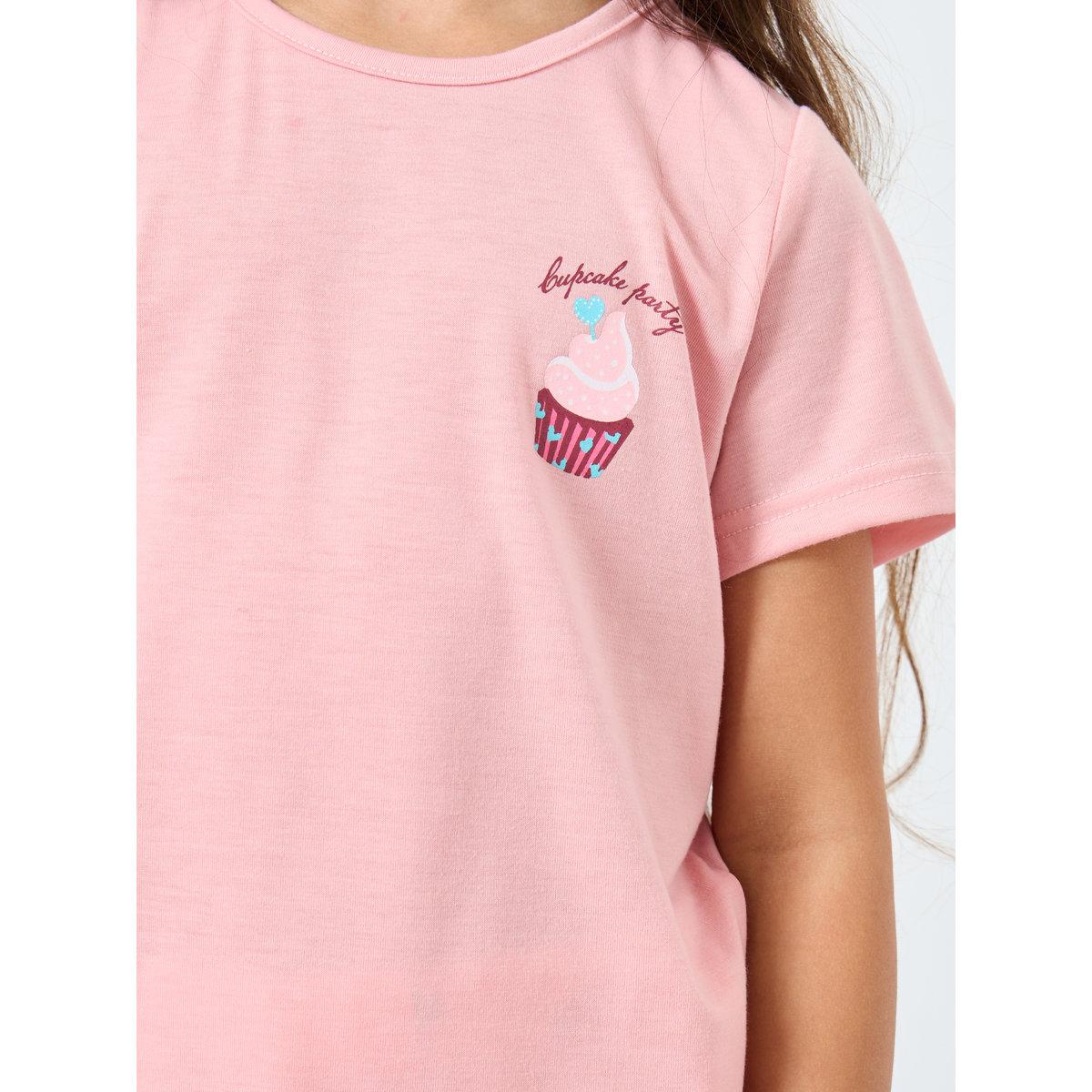 طقم من بنطال بيجاما وتيشيرت بطبعة جرافيك-girls-clothing-nightwear-image-3