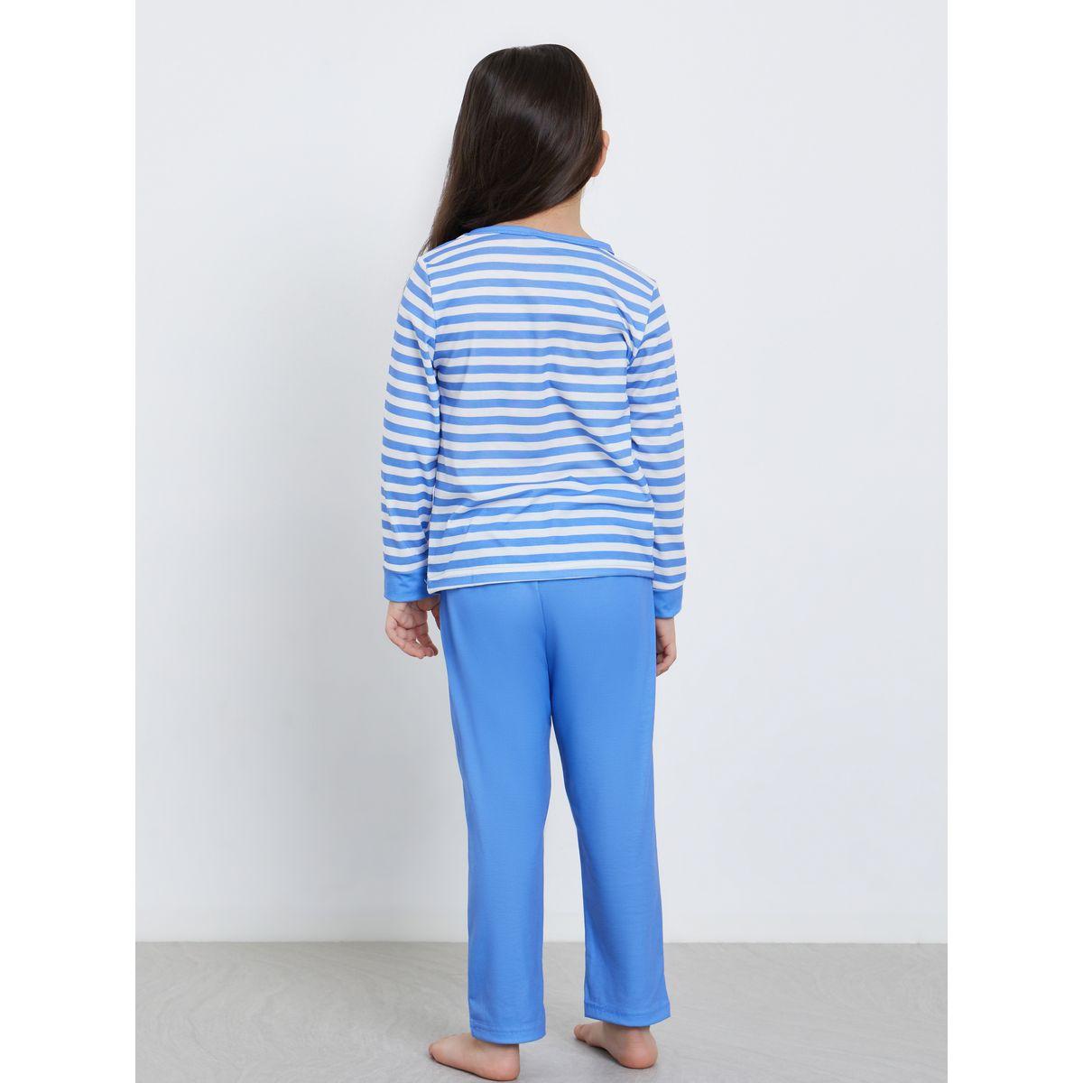 طقم من بنطال بيجاما وتيشيرت مخطط-girls-clothing-nightwear-image-6