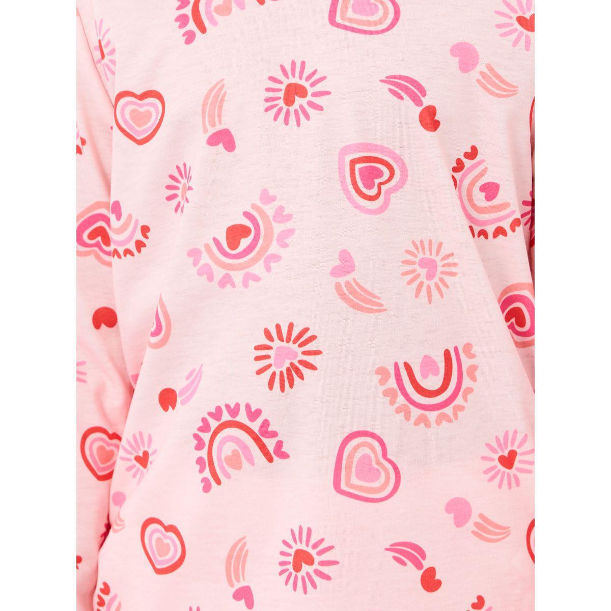 Styli All Over Print T-Shirt and Pyjama Set-girls-clothing-nightwear-image-4
