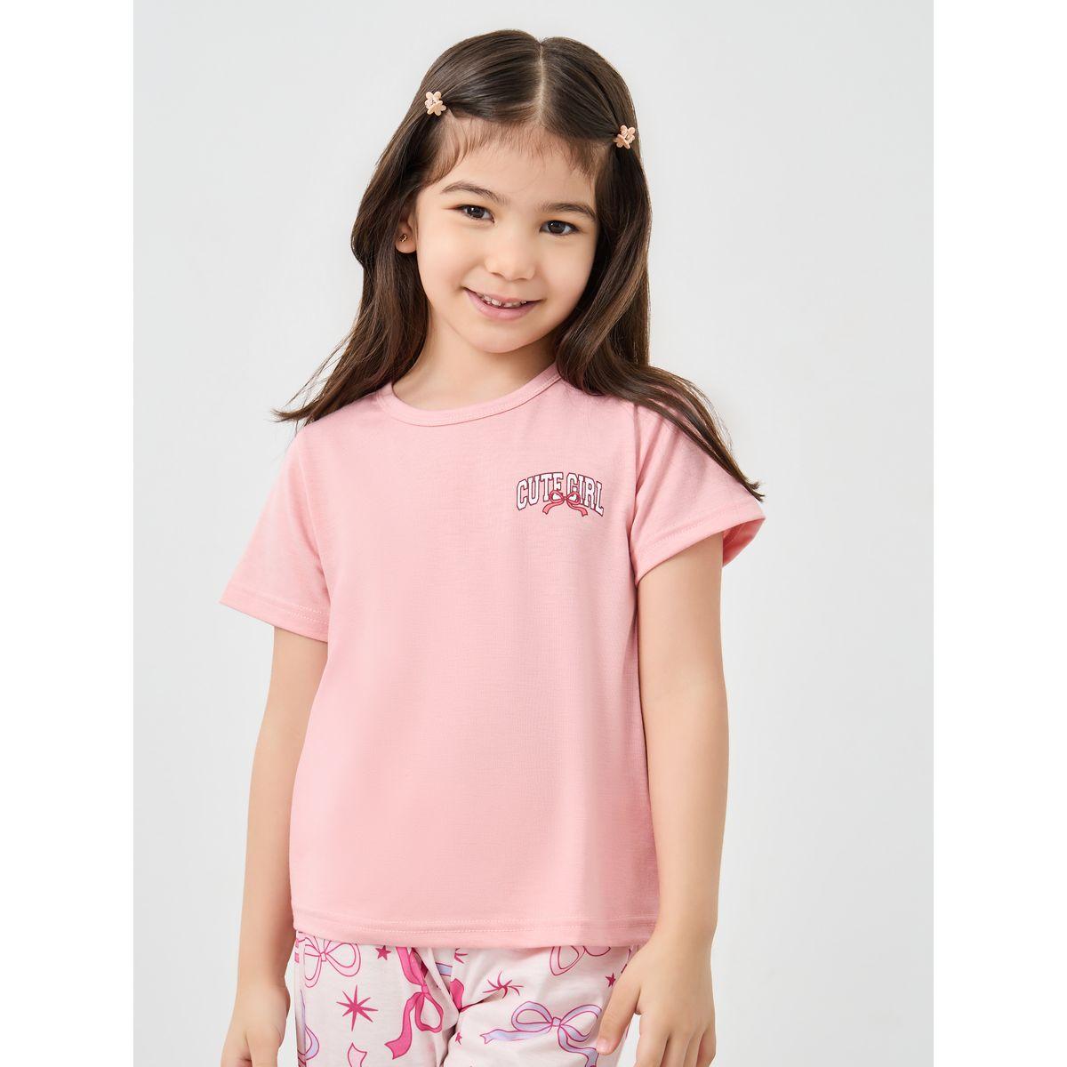 طقم بيجاما من بنطال وتيشيرت بياقة دائرية-girls-clothing-nightwear-image-2
