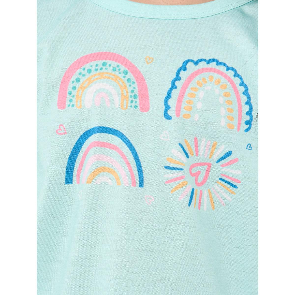 Styli Graphic Print T-Shirt and Pyjama Set-girls-clothing-nightwear-image-3