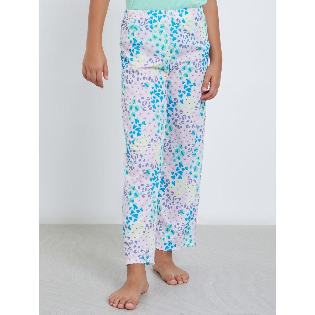طقم بيجاما من بنطال وتيشيرت بياقة دائرية-girls-clothing-nightwear-image-5