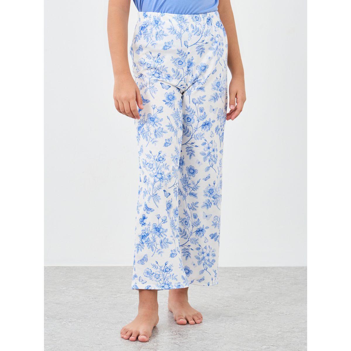 طقم من بنطال بيجاما وتيشيرت بطبعة زهور-girls-clothing-nightwear-image-5