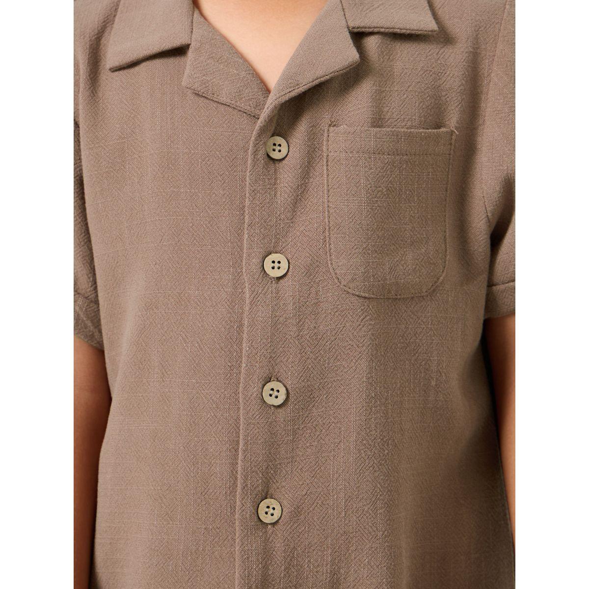 Styli Linen Look Pocket Detail Shirt and Shorts Set-boys-clothing-setsandcoords-image-3