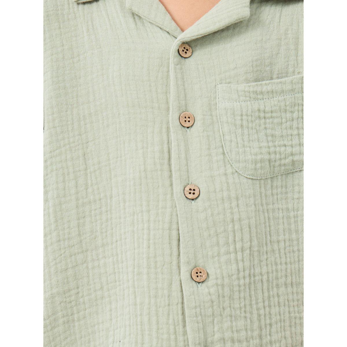 طقم منسق من شورت وقميص بتفاصيل بارزة الملمس-boys-clothing-setsandcoords-image-3