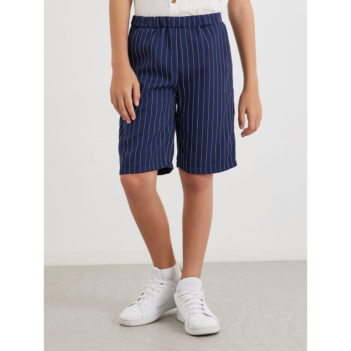 طقم منسق من شورت وقميص بتفاصيل بارزة الملمس-boys-clothing-setsandcoords-image-4