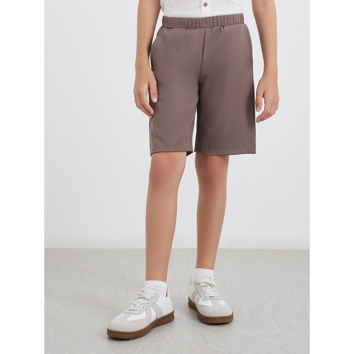 Styli Embroidery Detail Textured Shirt and Shorts Set-boys-clothing-setsandcoords-image-5