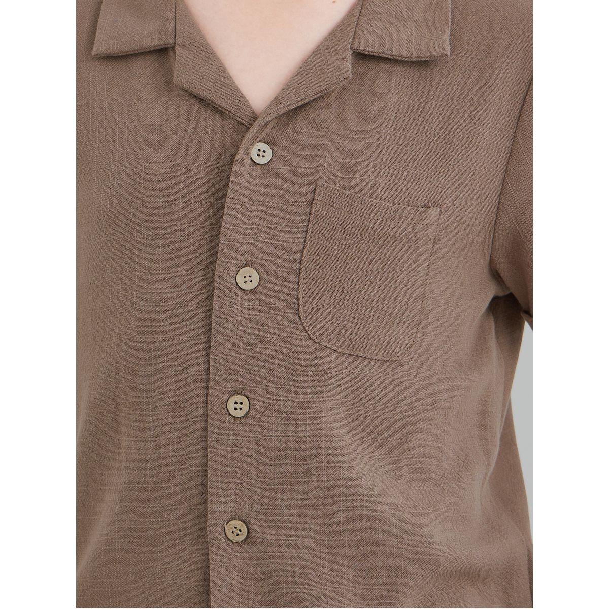 طقم منسق من شورت وقميص سادة-boys-clothing-setsandcoords-image-3