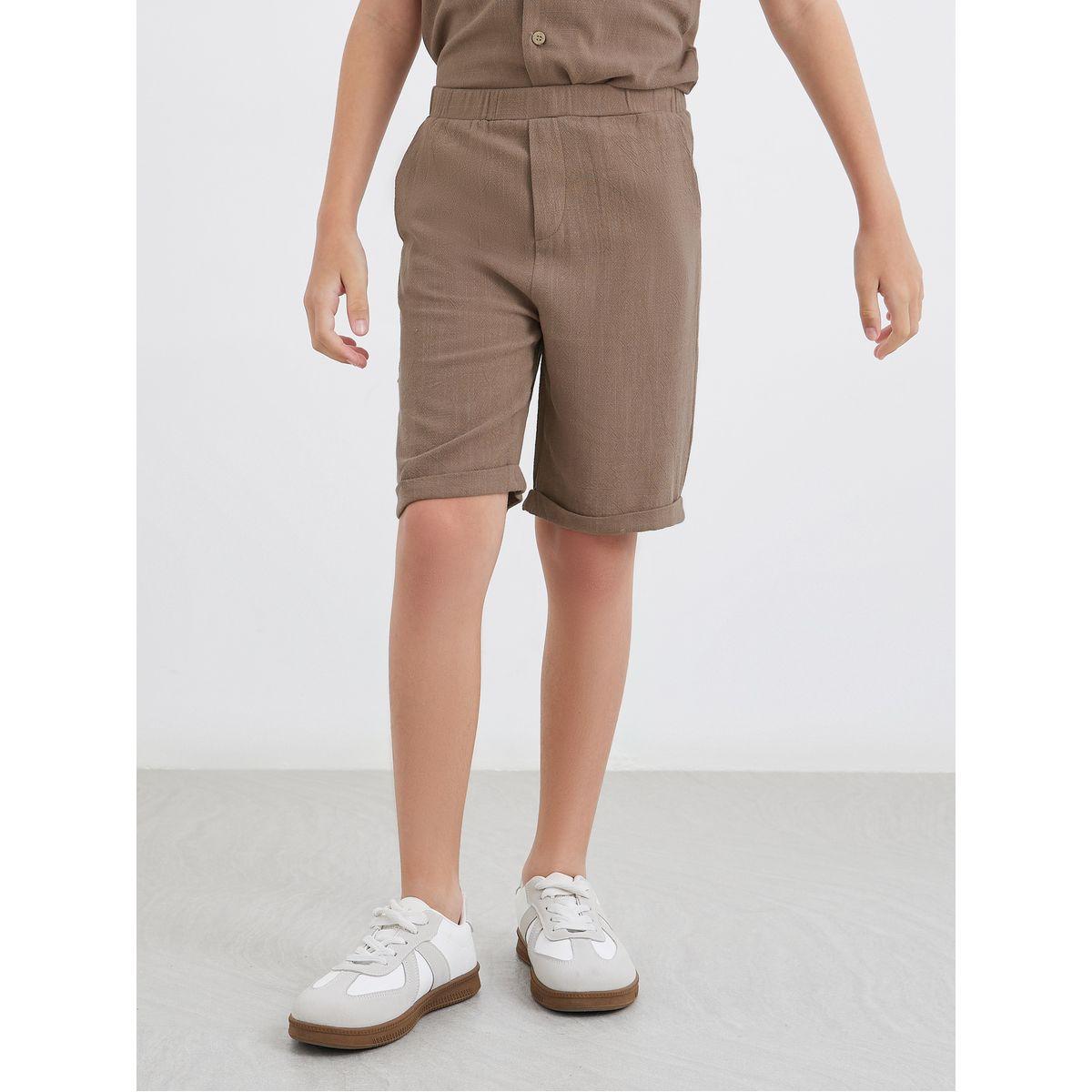 طقم منسق من شورت وقميص سادة-boys-clothing-setsandcoords-image-5