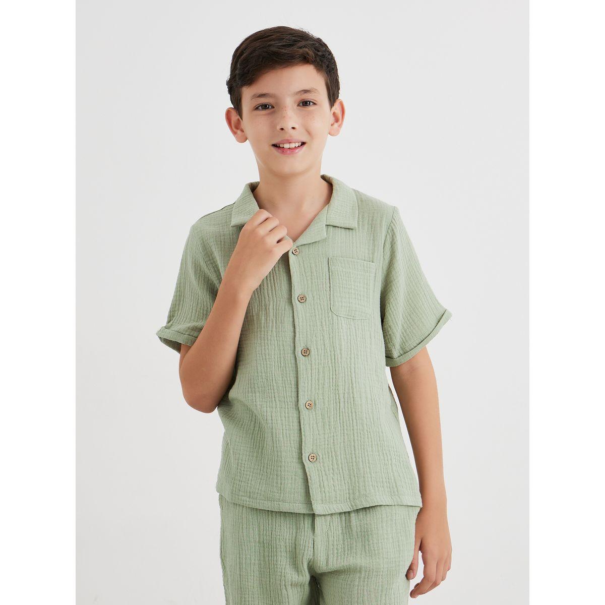 طقم منسق من شورت وقميص سادة-boys-clothing-setsandcoords-image-2