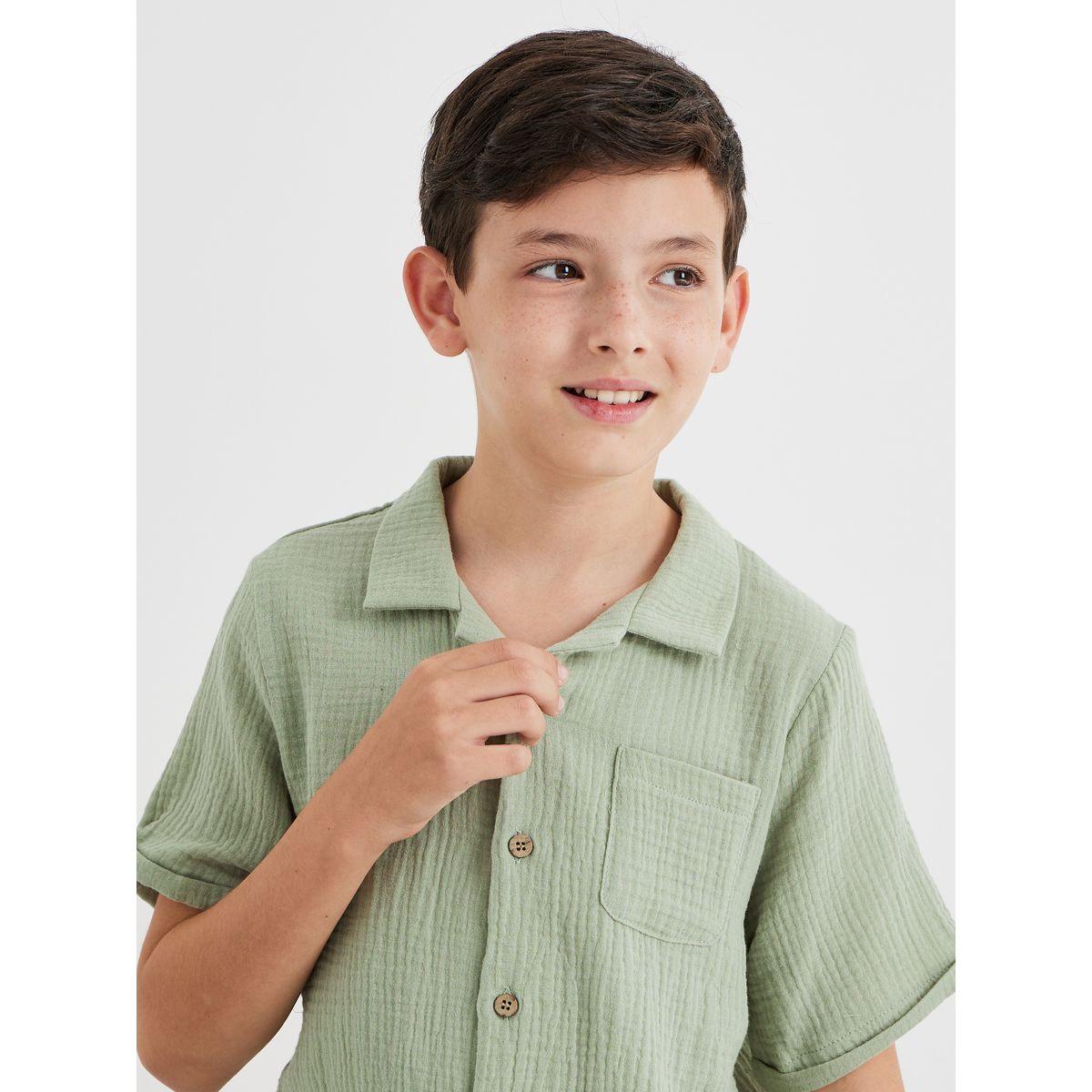 طقم منسق من شورت وقميص سادة-boys-clothing-setsandcoords-image-3