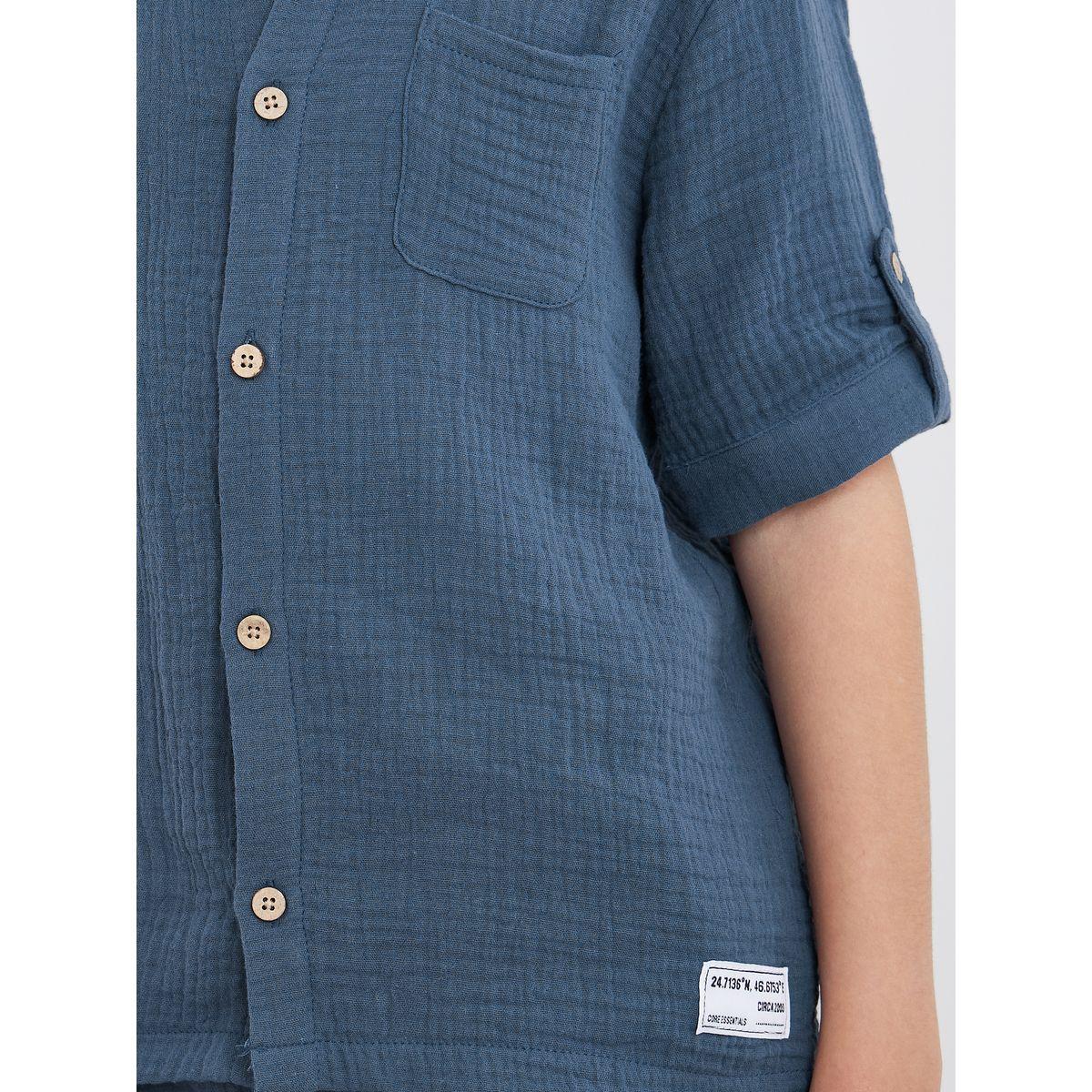 طقم منسق من شورت وقميص سادة-boys-clothing-setsandcoords-image-3