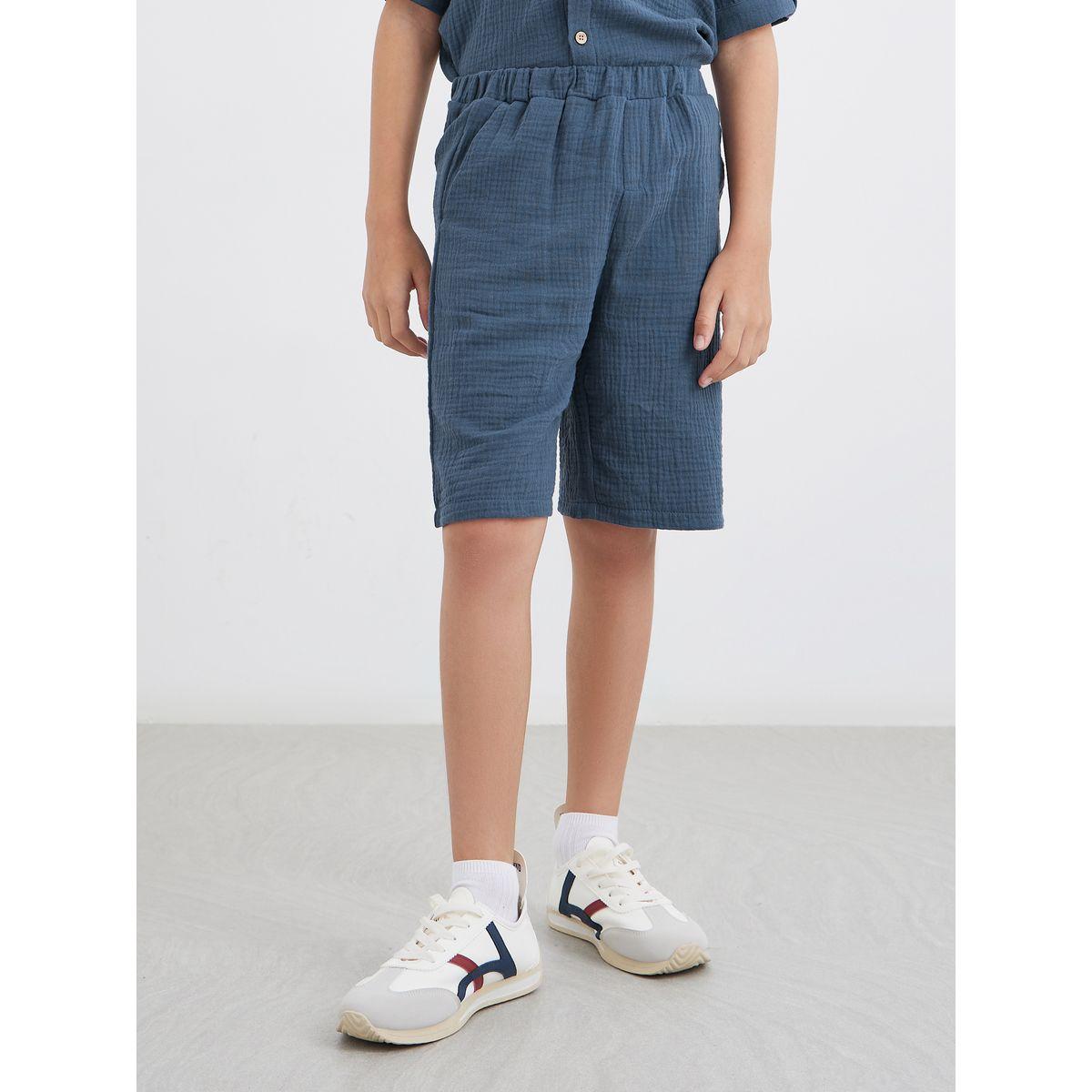 طقم منسق من شورت وقميص سادة-boys-clothing-setsandcoords-image-5