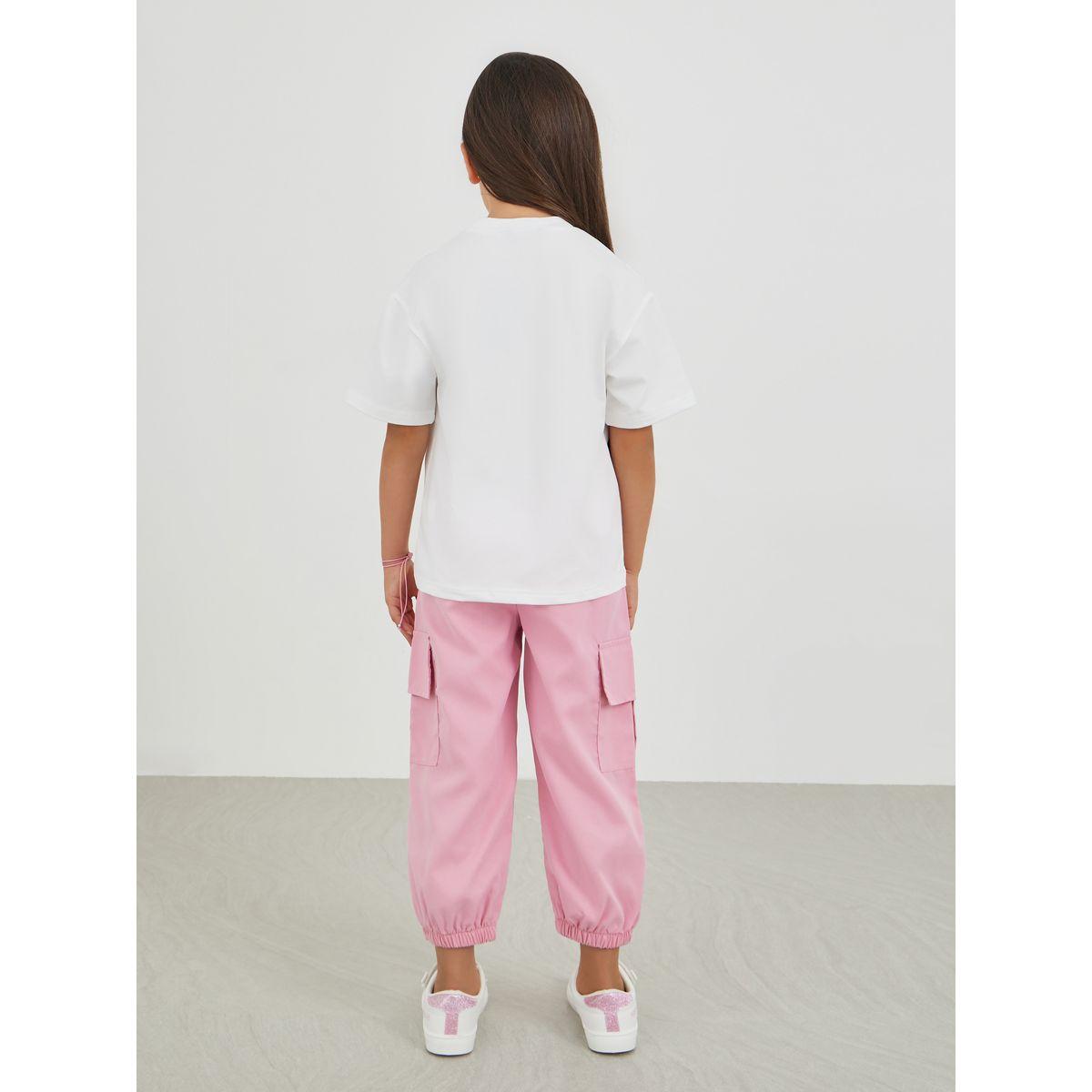 Styli Graphic Print T-Shirt and Cargo Pants Set-girls-clothing-setsandcoords-image-4