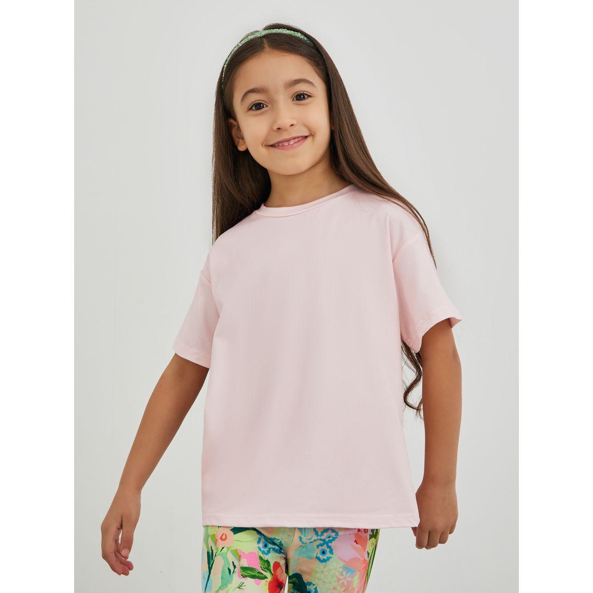 Styli Flower Patch T-Shirt and Striped Leggings Set-girls-clothing-setsandcoords-image-2