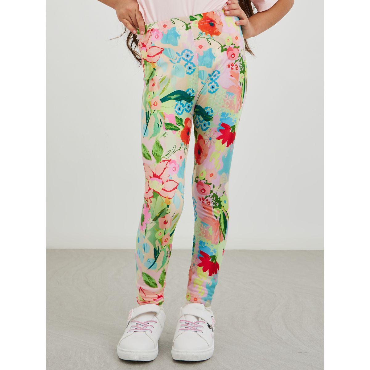 Styli Flower Patch T-Shirt and Striped Leggings Set-girls-clothing-setsandcoords-image-4