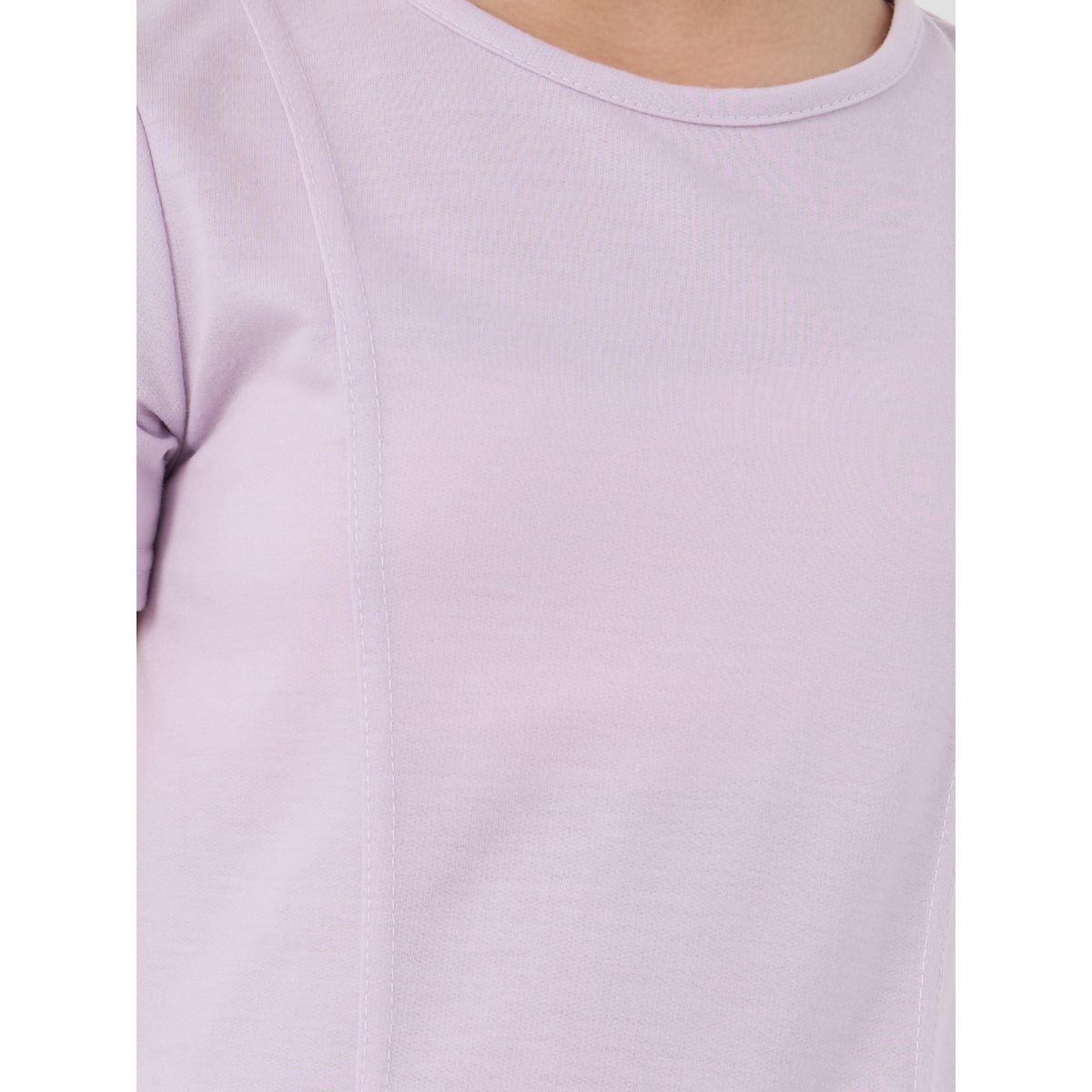 Styli Solid Drop Waist Knee-Length Dress-girls-clothing-dressesandjumpsuits-image-3