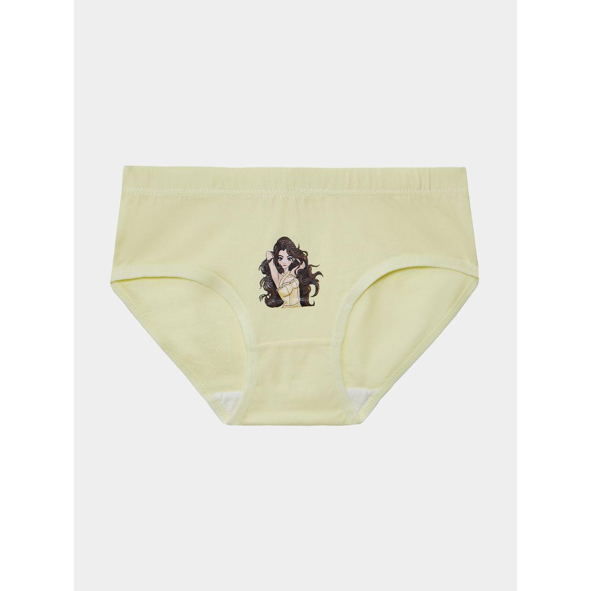 Styli Pack of 5 - Printed Elastic Waist Brief-girls-clothing-innerwear-image-2