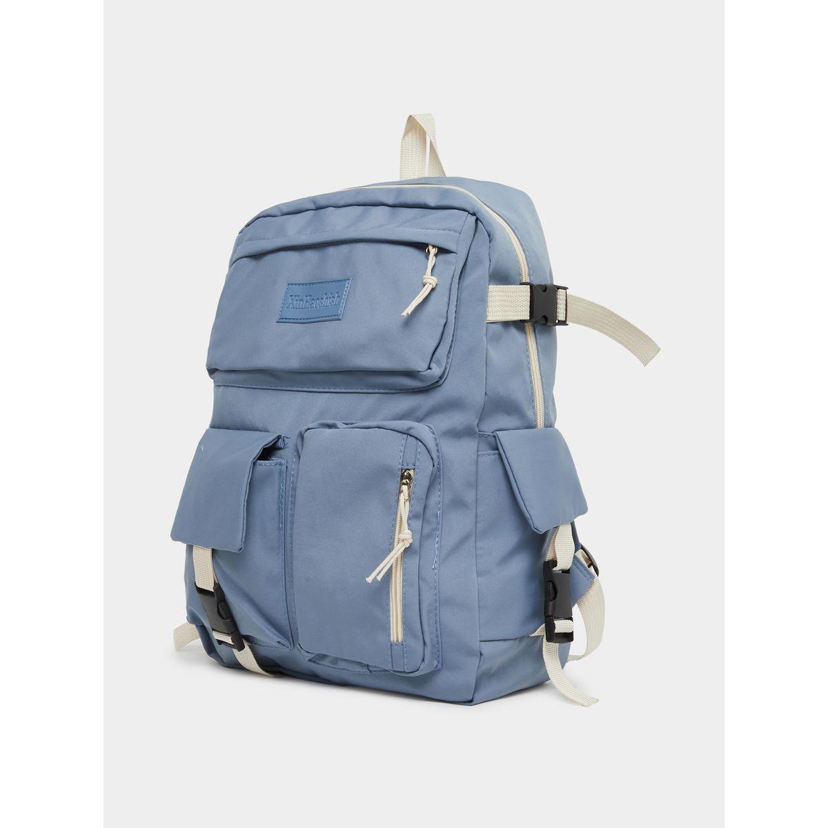 Styli Girls Blue Buckled Pocket Backpack 30x42x11cm-school-bagsandbackpacks-backpacks-image-1
