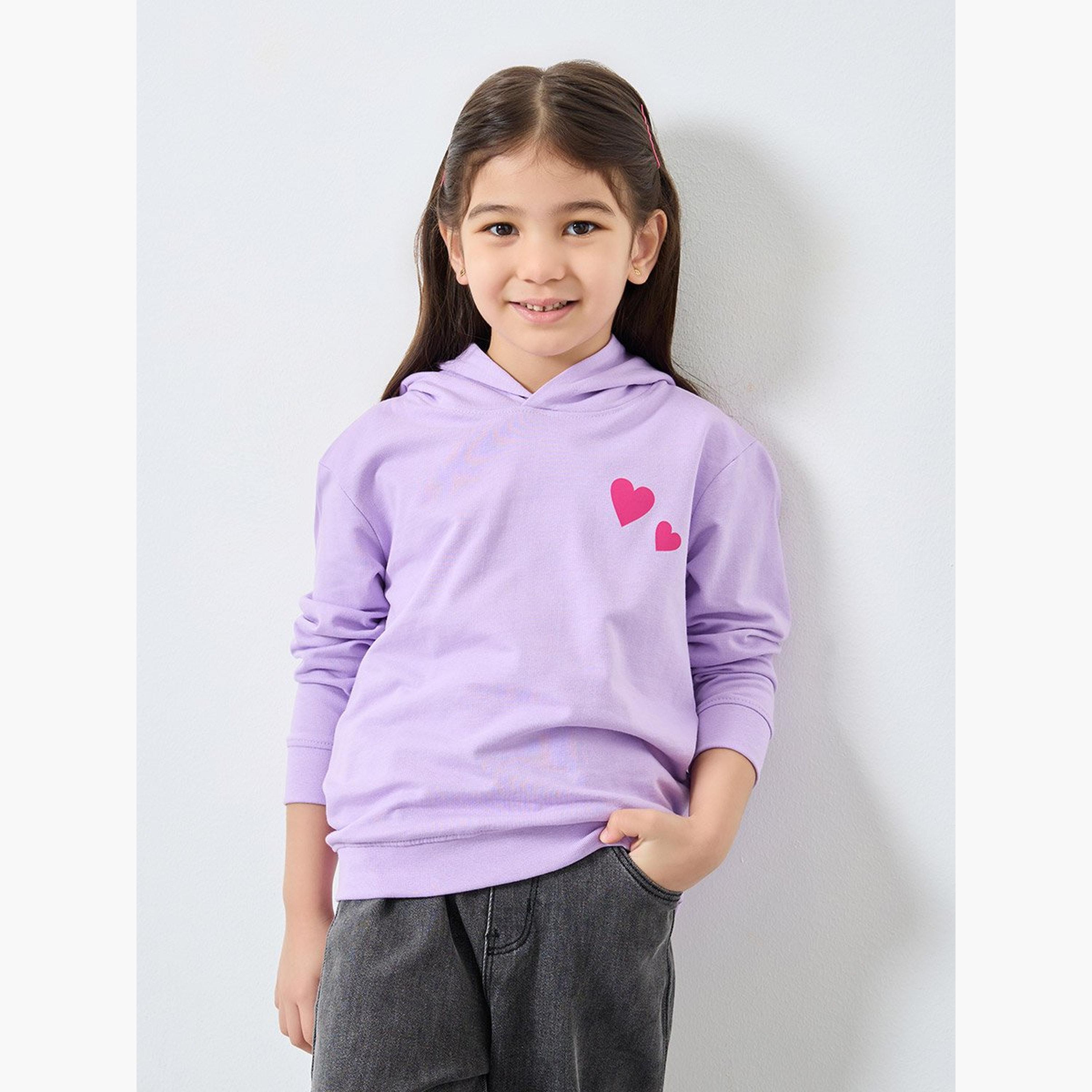 هودي بطبعة قلوب-girls-clothing-sweatshirts-image-1