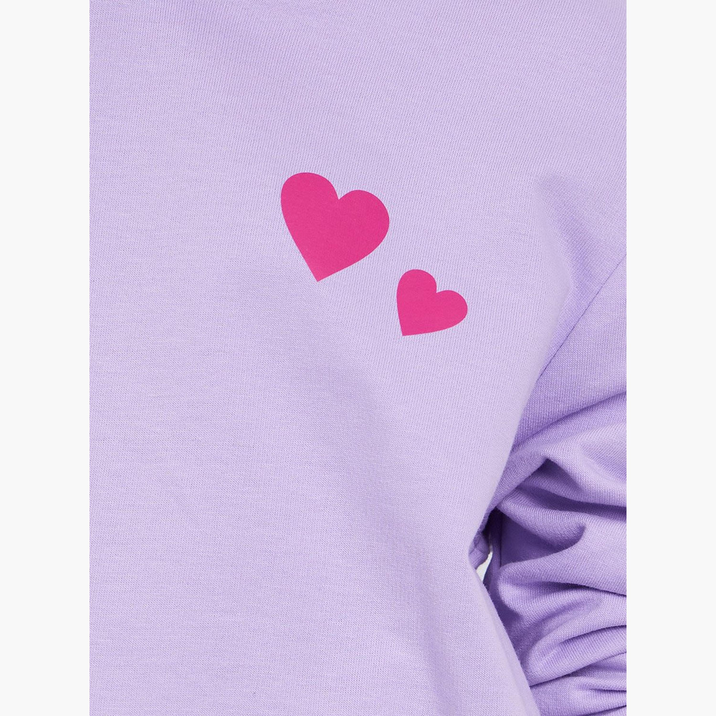 هودي بقصة مريحة وطبعة قلب-girls-clothing-sweatshirts-image-3