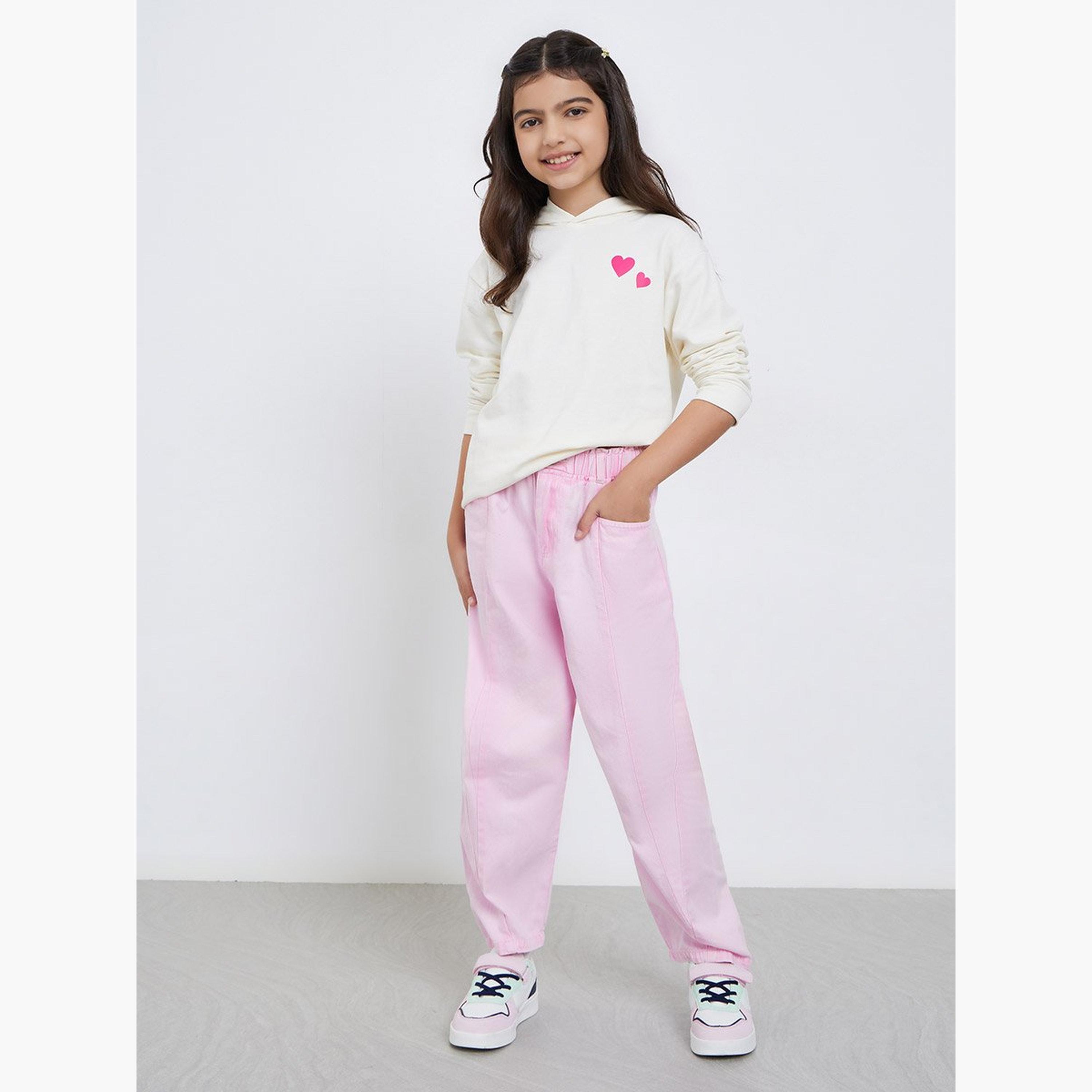 هودي بقصة مريحة بطبعة قلب-girls-clothing-sweatshirts-image-1