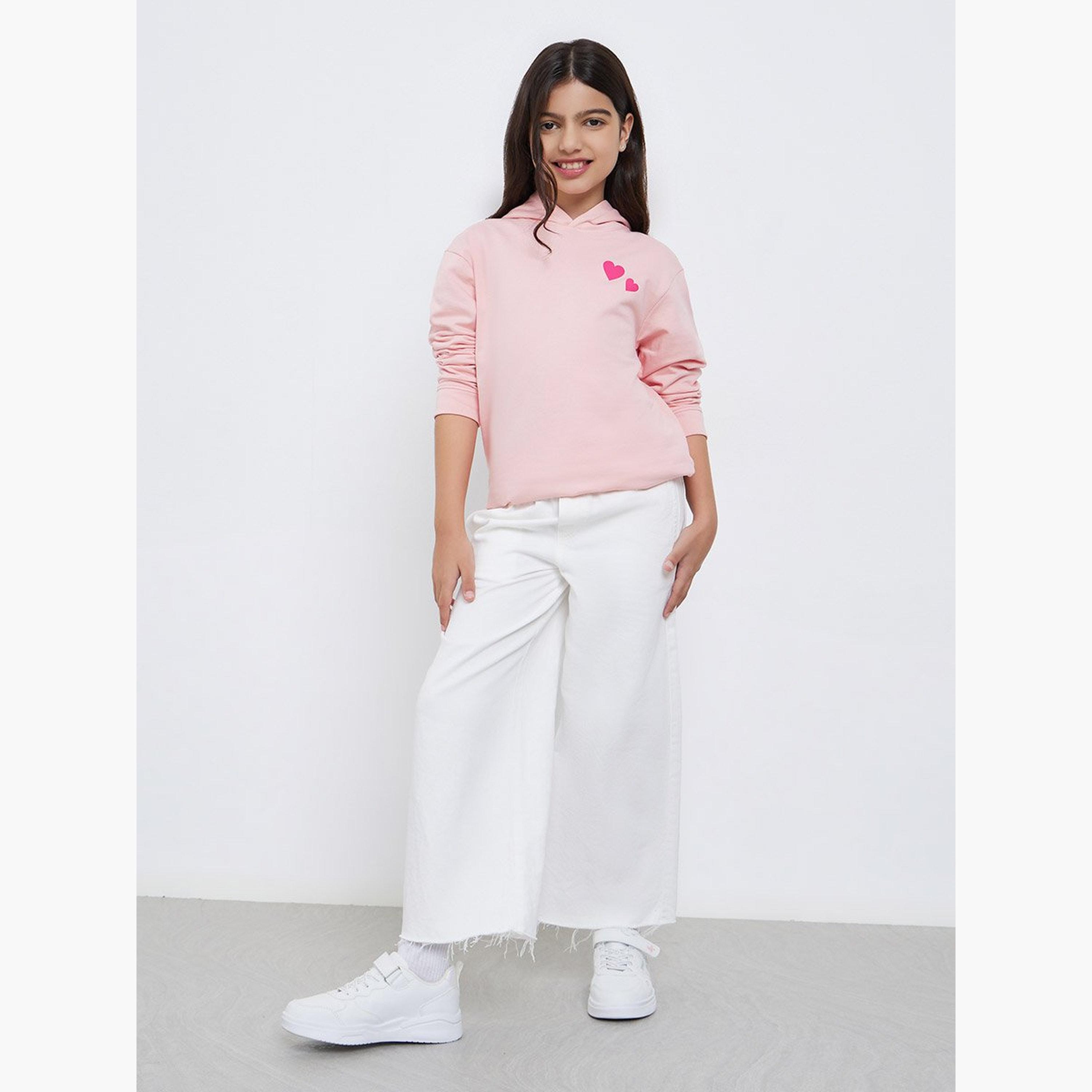 هودي بقصة مريحة بطبعة قلب-girls-clothing-sweatshirts-image-1