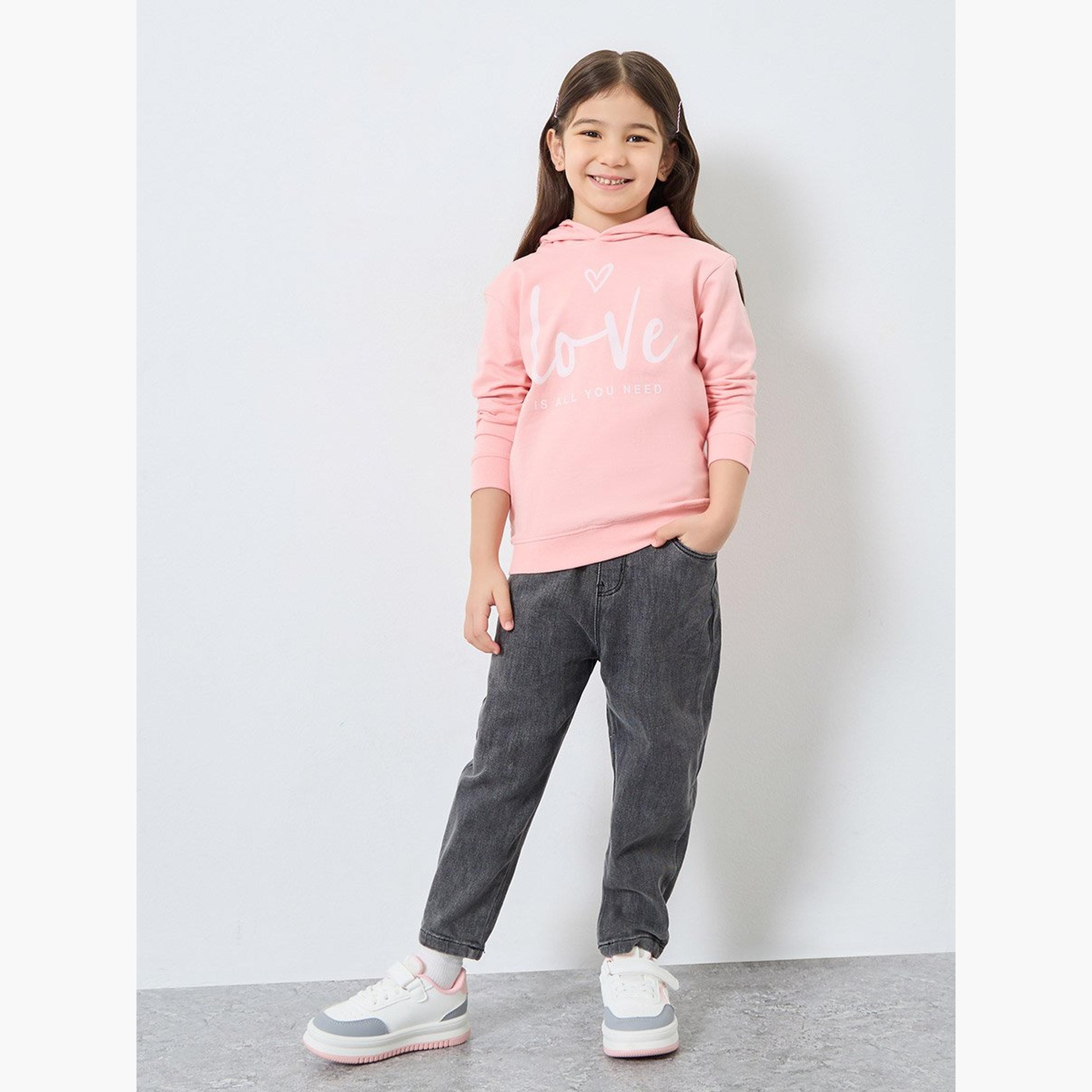 هوردي بقصة مريحة وطبعة جرافيك-girls-clothing-sweatshirts-image-2