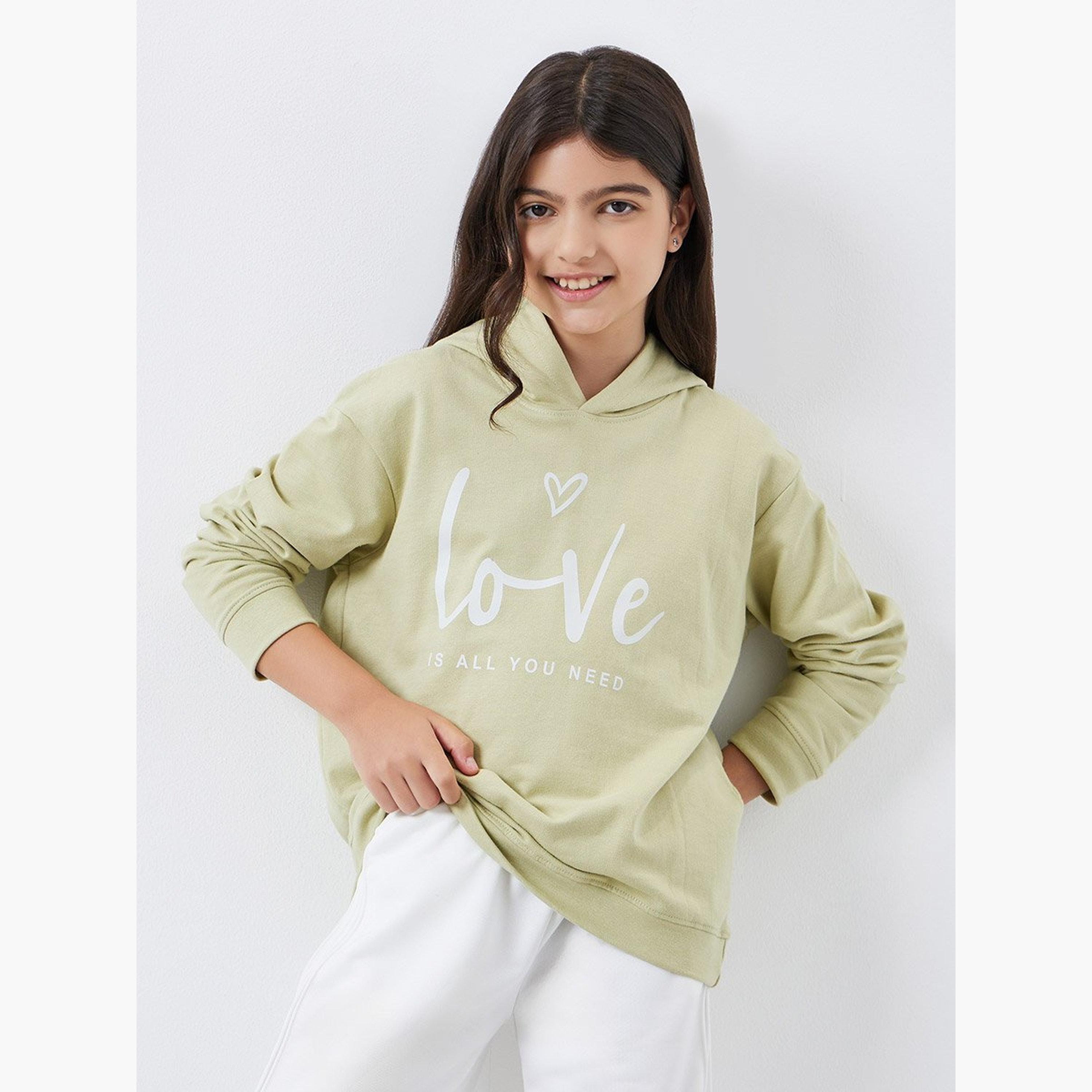 هودي بقصة مريحة بطبعة جرافيك-girls-clothing-sweatshirts-image-1
