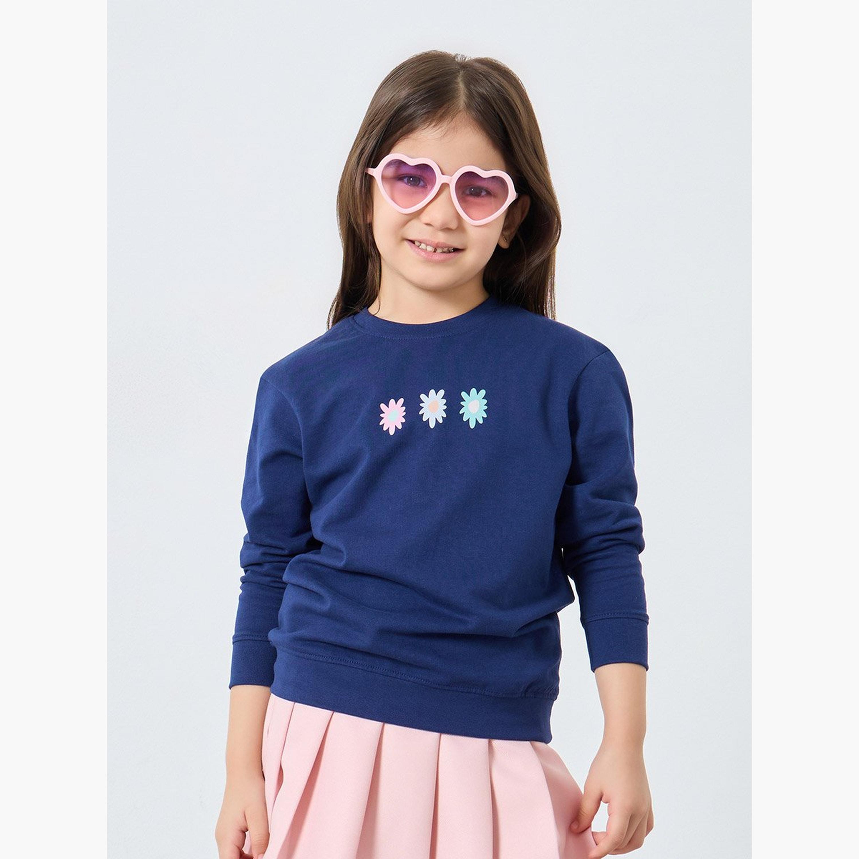 Styli Girls Kindness Graphic Print Sweatshirt-girls-clothing-winterwear-sweatshirts-image-1