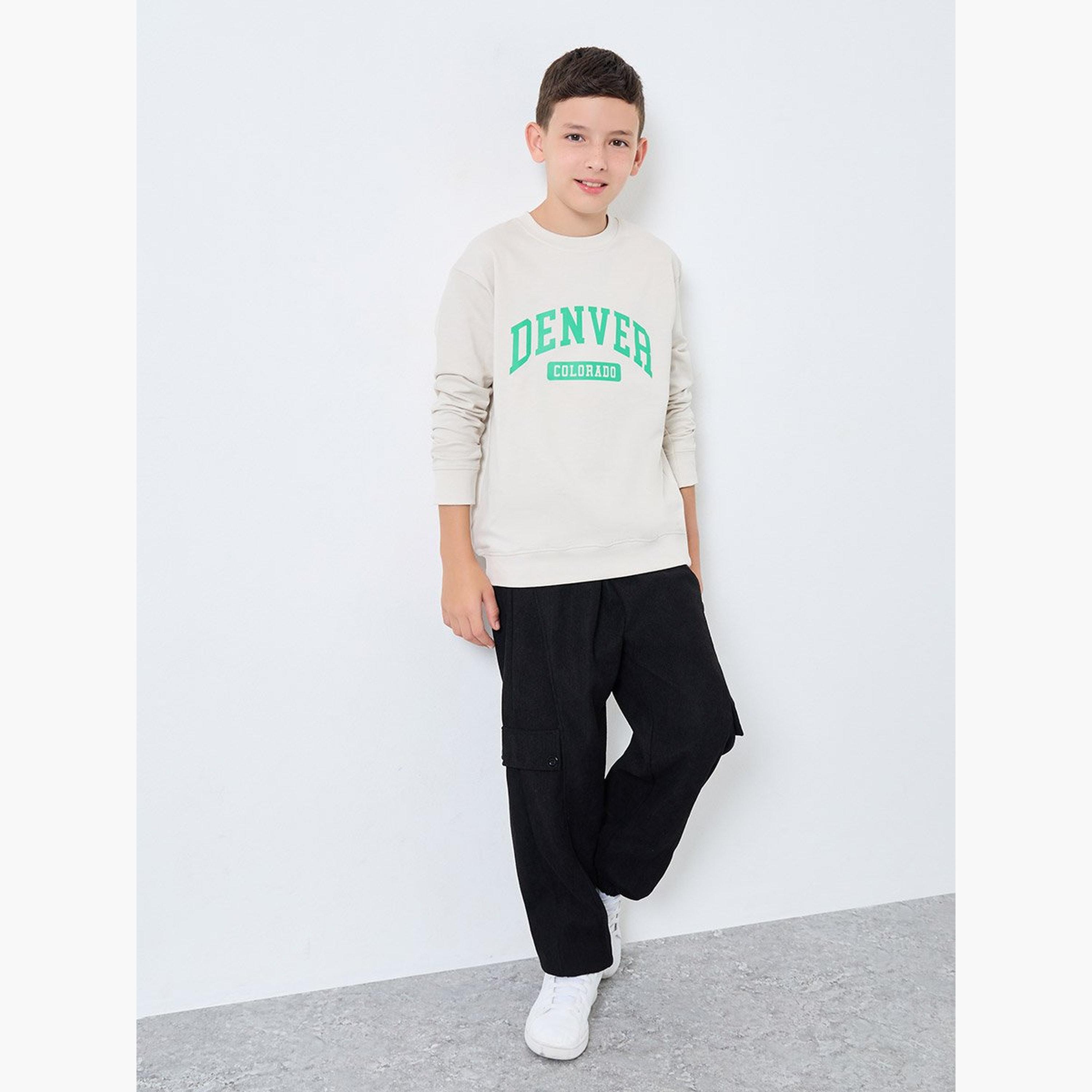 Styli Teen Cream Relaxed Fit Graphic Sweatshirt-boys-clothing-winterwear-sweatshirts-image-2