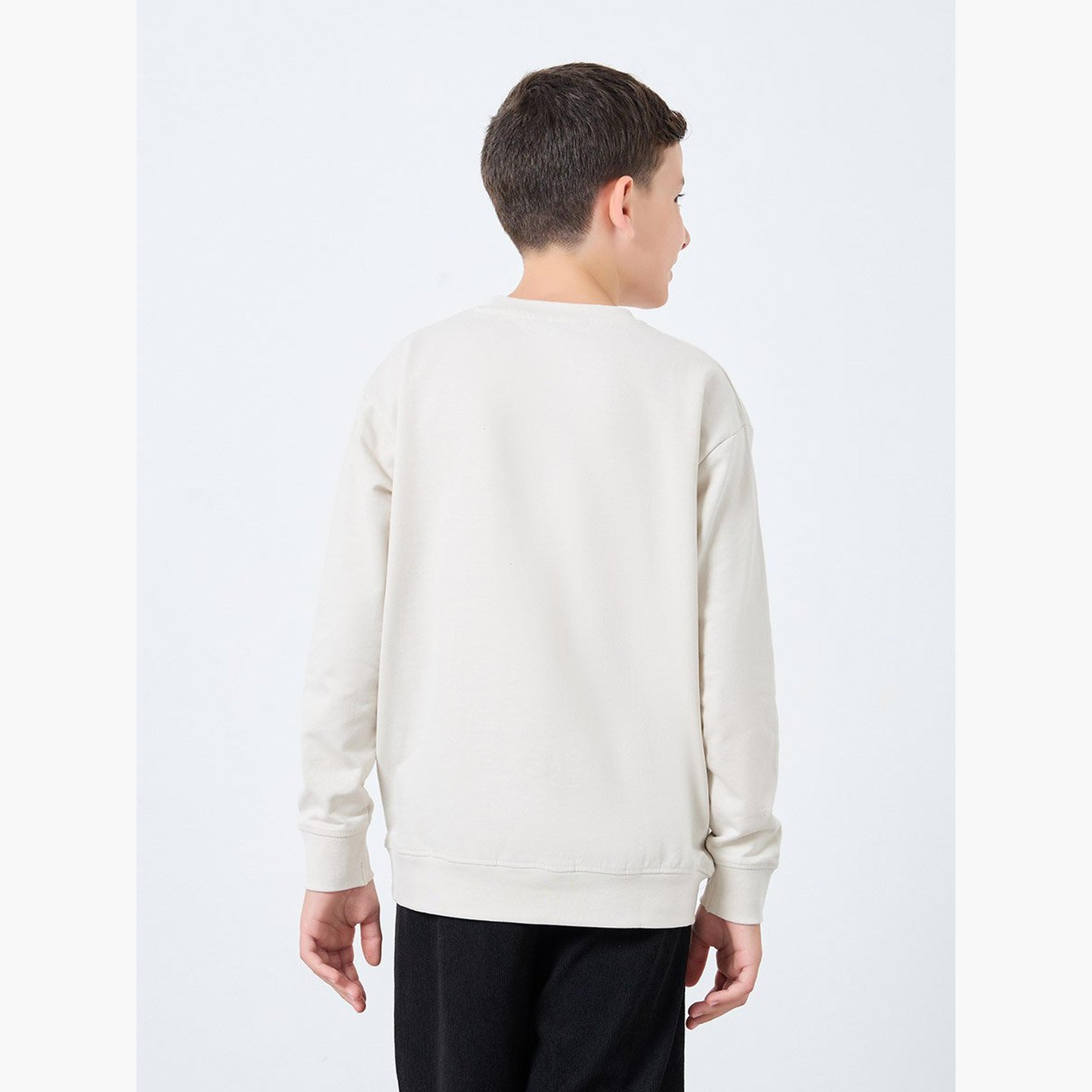 Styli Teen Cream Relaxed Fit Graphic Sweatshirt-boys-clothing-winterwear-sweatshirts-image-4