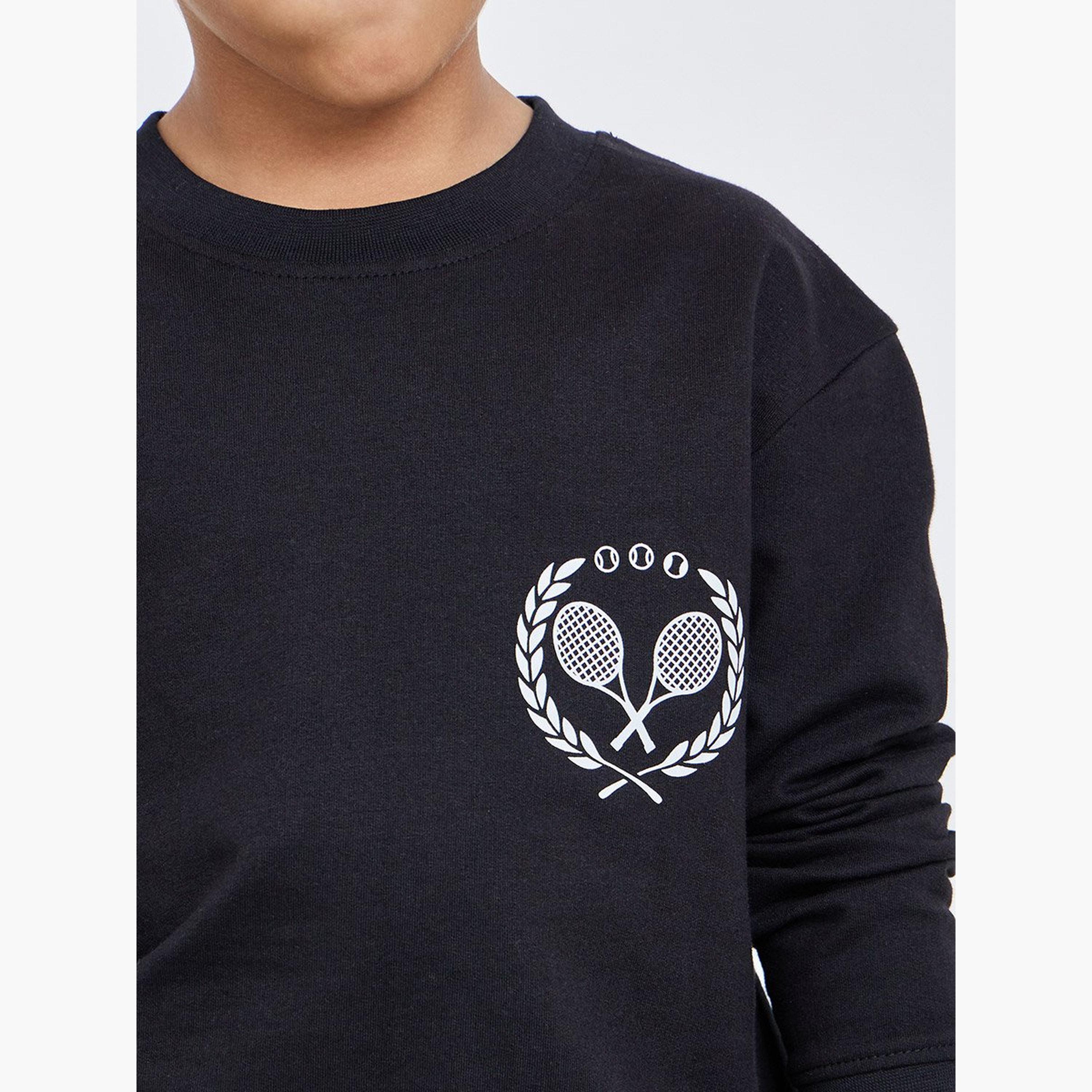 Styli Boys Black Graphic Print Sweatshirt-boys-clothing-sweatshirts-image-4