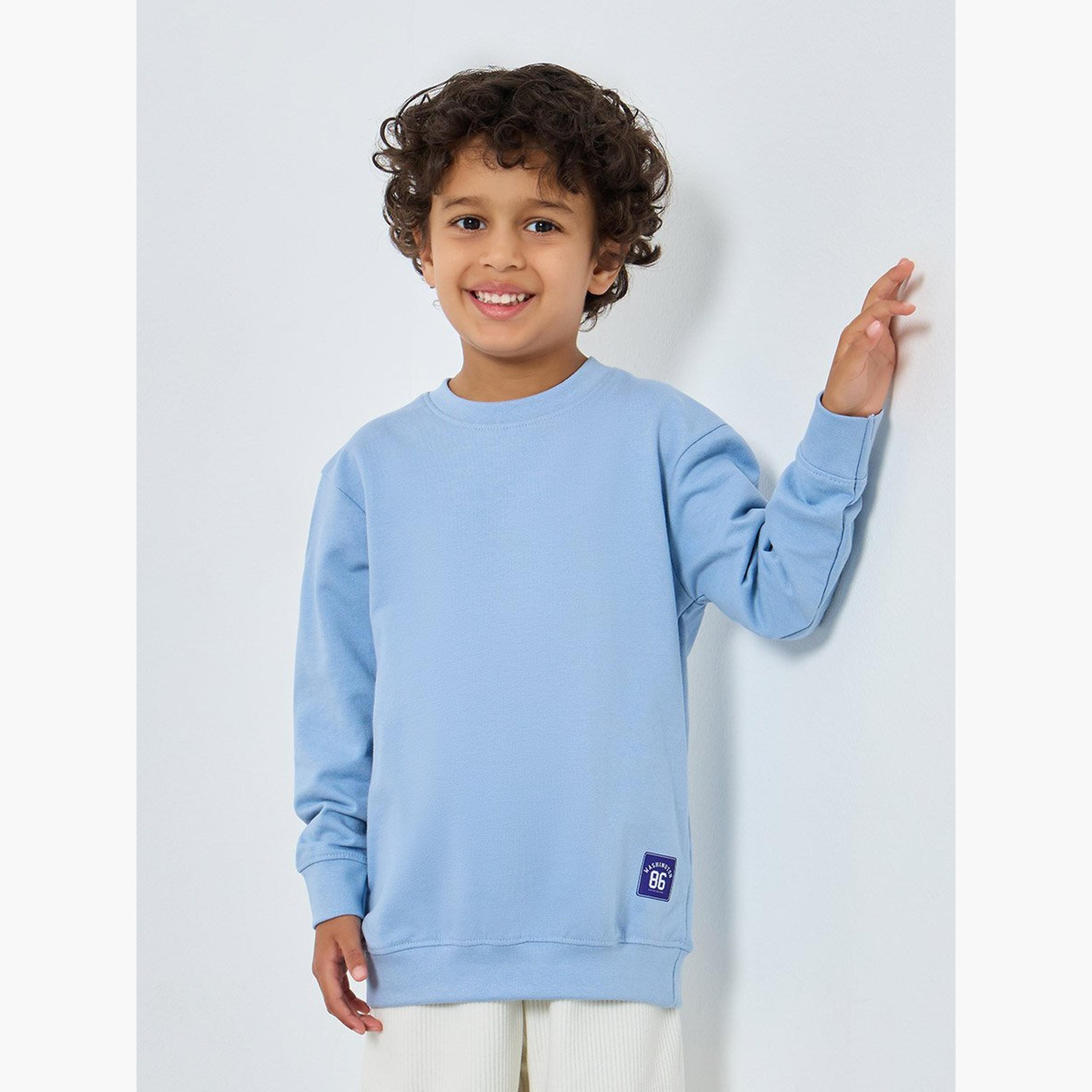 Styli Boys Embossed Graphic Print Sweatshirt-boys-clothing-sweatshirts-image-1
