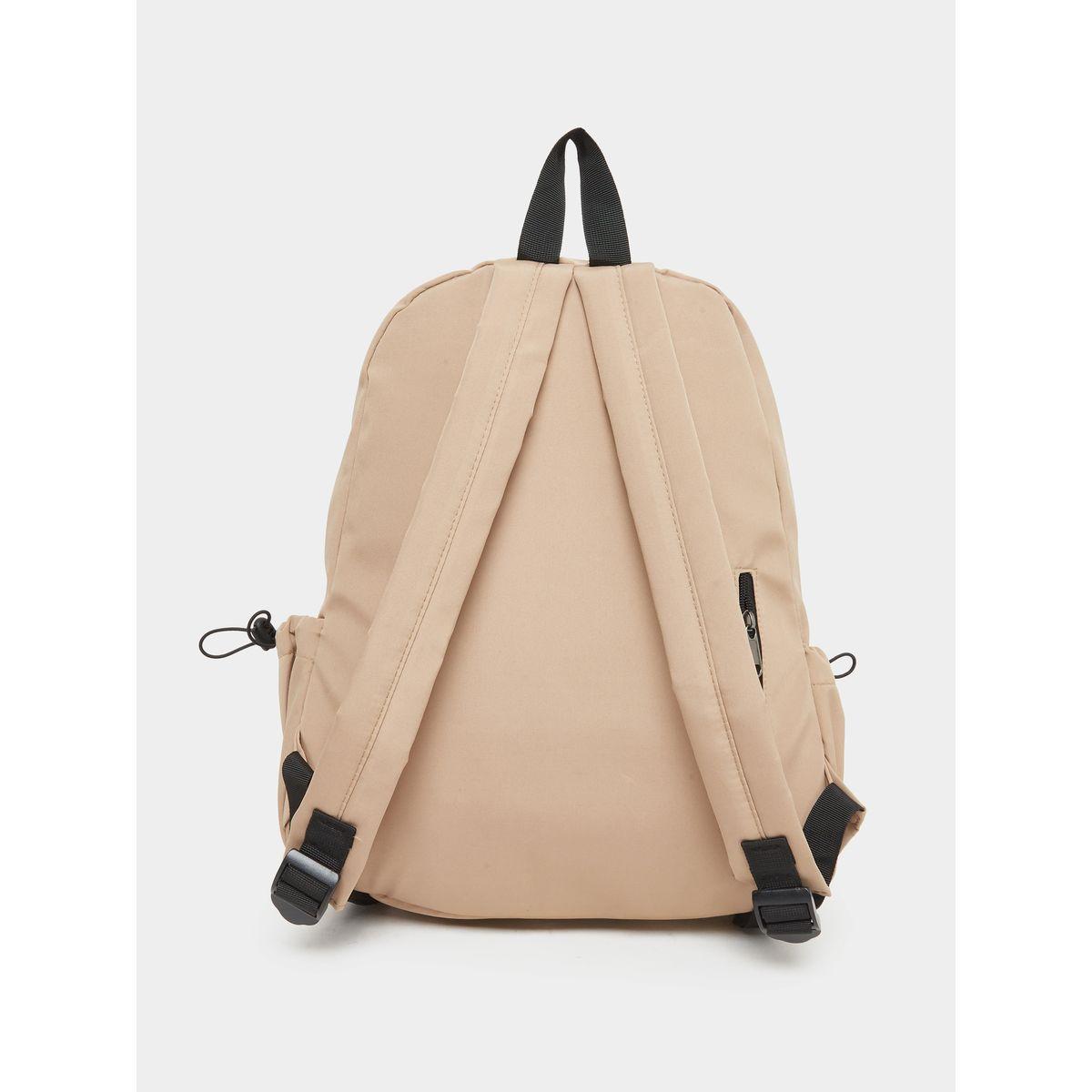 Styli Unisex Beige Backpack with Drawstring Pocket 35x17x42cm-school-bagsandbackpacks-backpacks-image-2