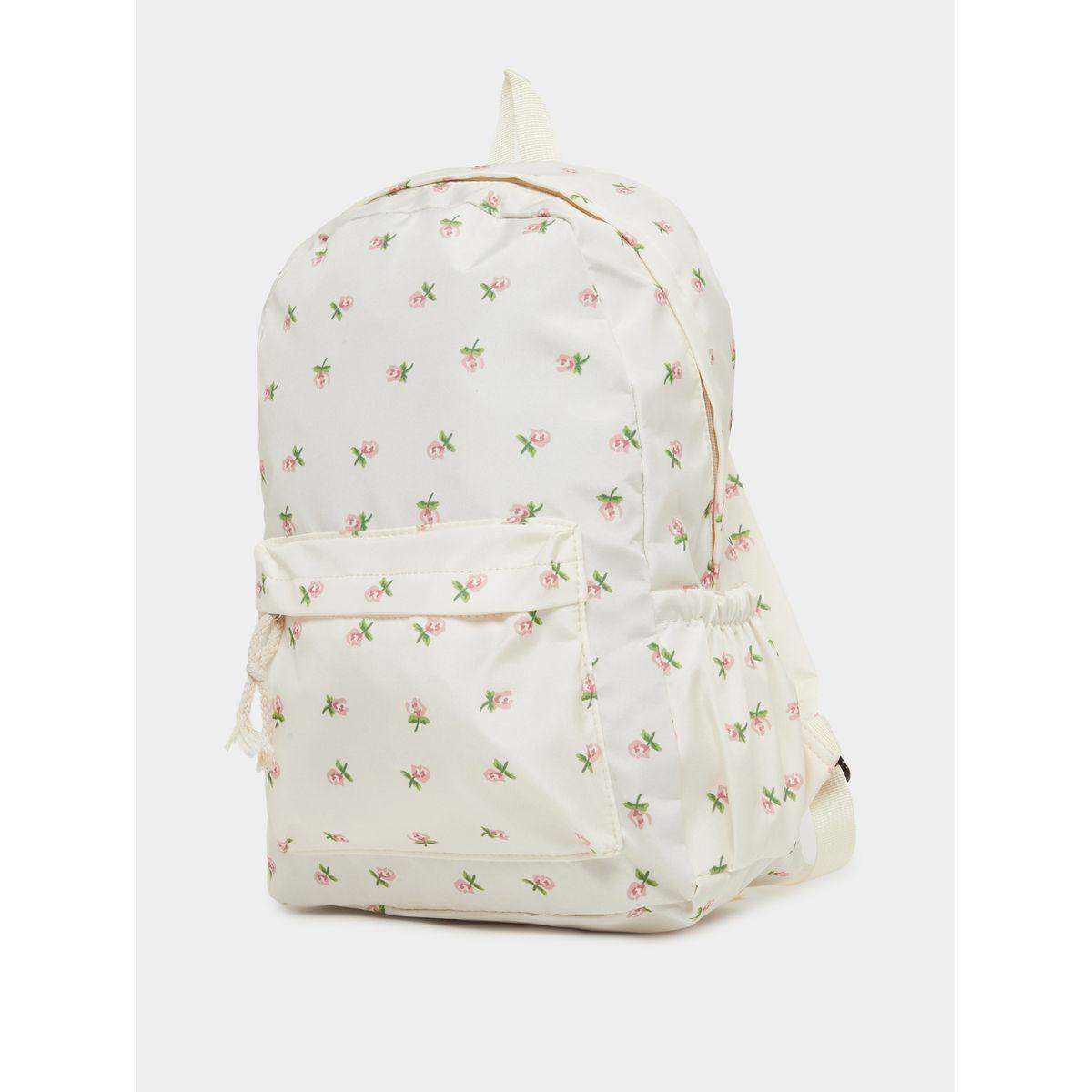 Styli Floral Print Backpack with Side Pocket 32x13x41cm-school-bagsandbackpacks-backpacks-image-1