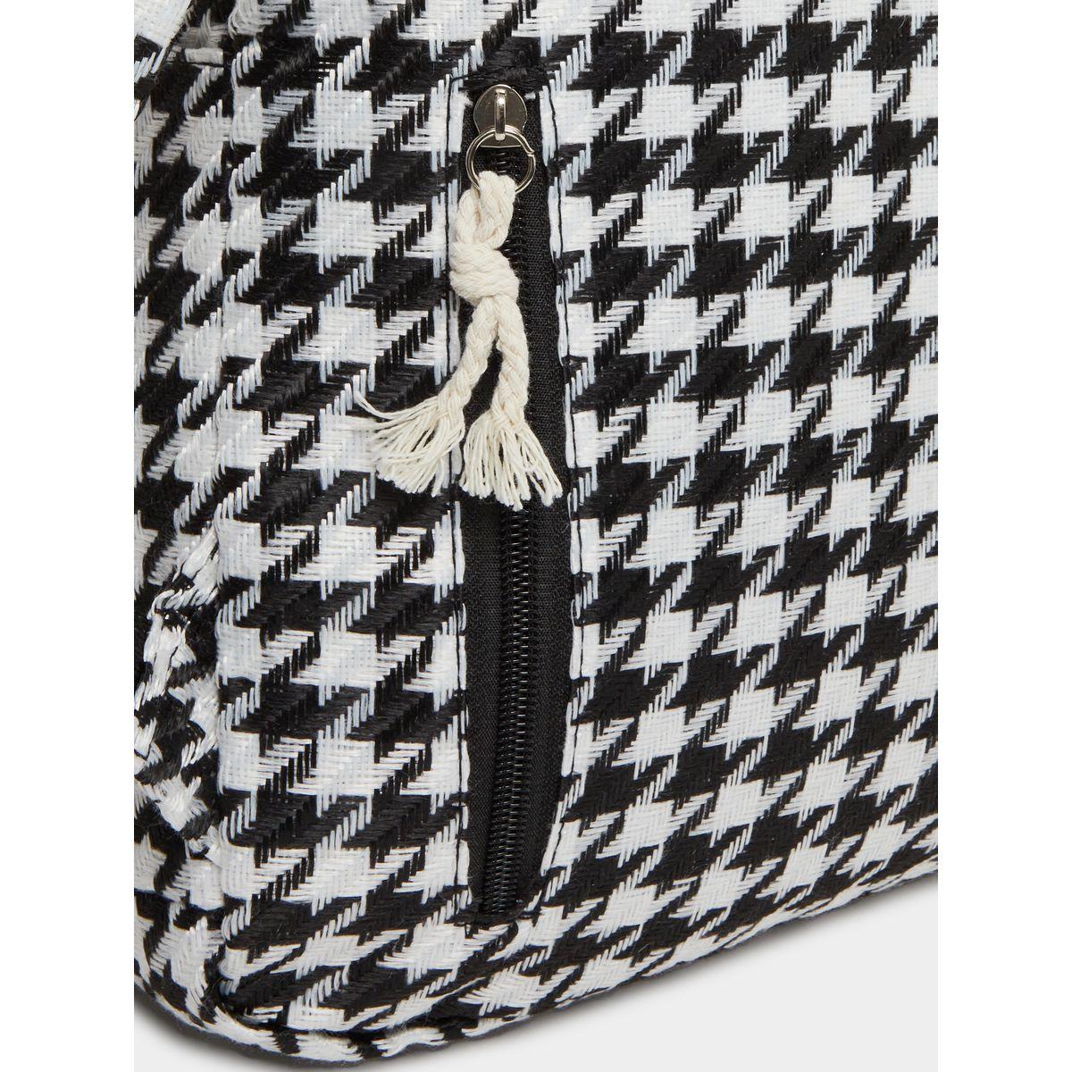 Styli Houndstooth Backpack with Bear Charm 30x13x42cm-school-bagsandbackpacks-backpacks-image-4