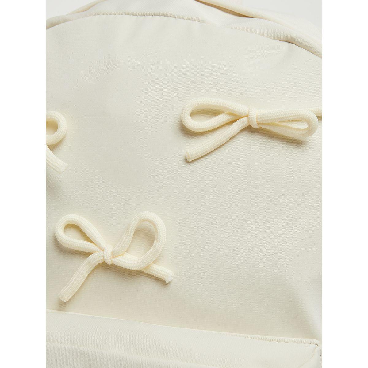 Styli Girls Beige Bow Accent Backpack 30x10x40cm-school-bagsandbackpacks-backpacks-image-5