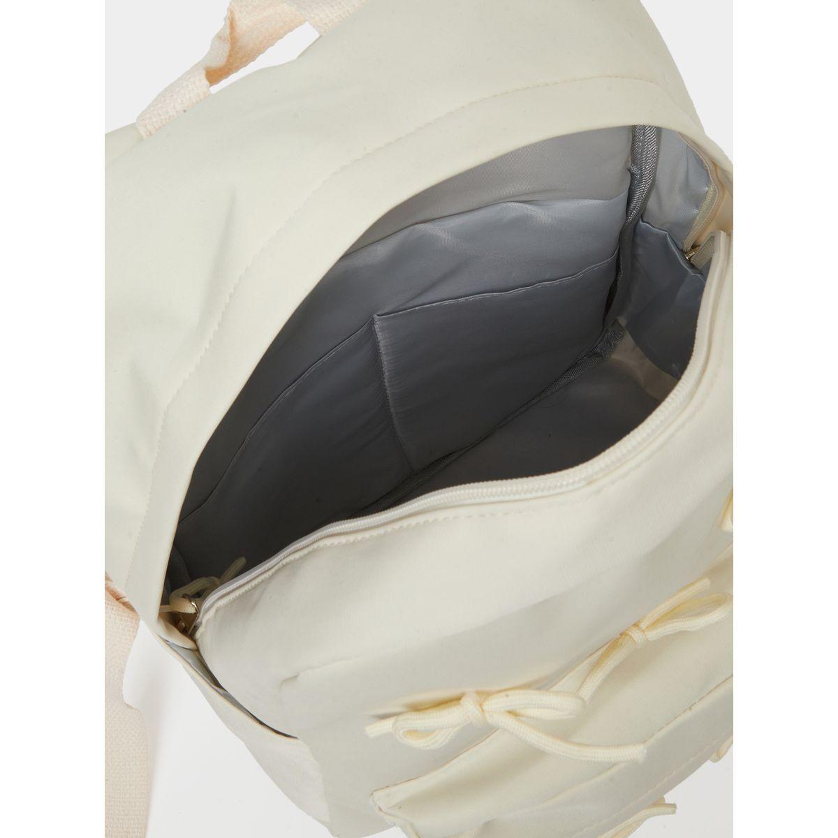 Styli Girls Beige Bow Accent Backpack 30x10x40cm-school-bagsandbackpacks-backpacks-image-6