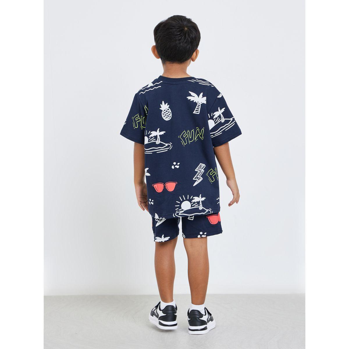 Styli Boys Blue Tropical Print T-Shirt and Shorts Set-boys-clothing-setsandcoords-image-6